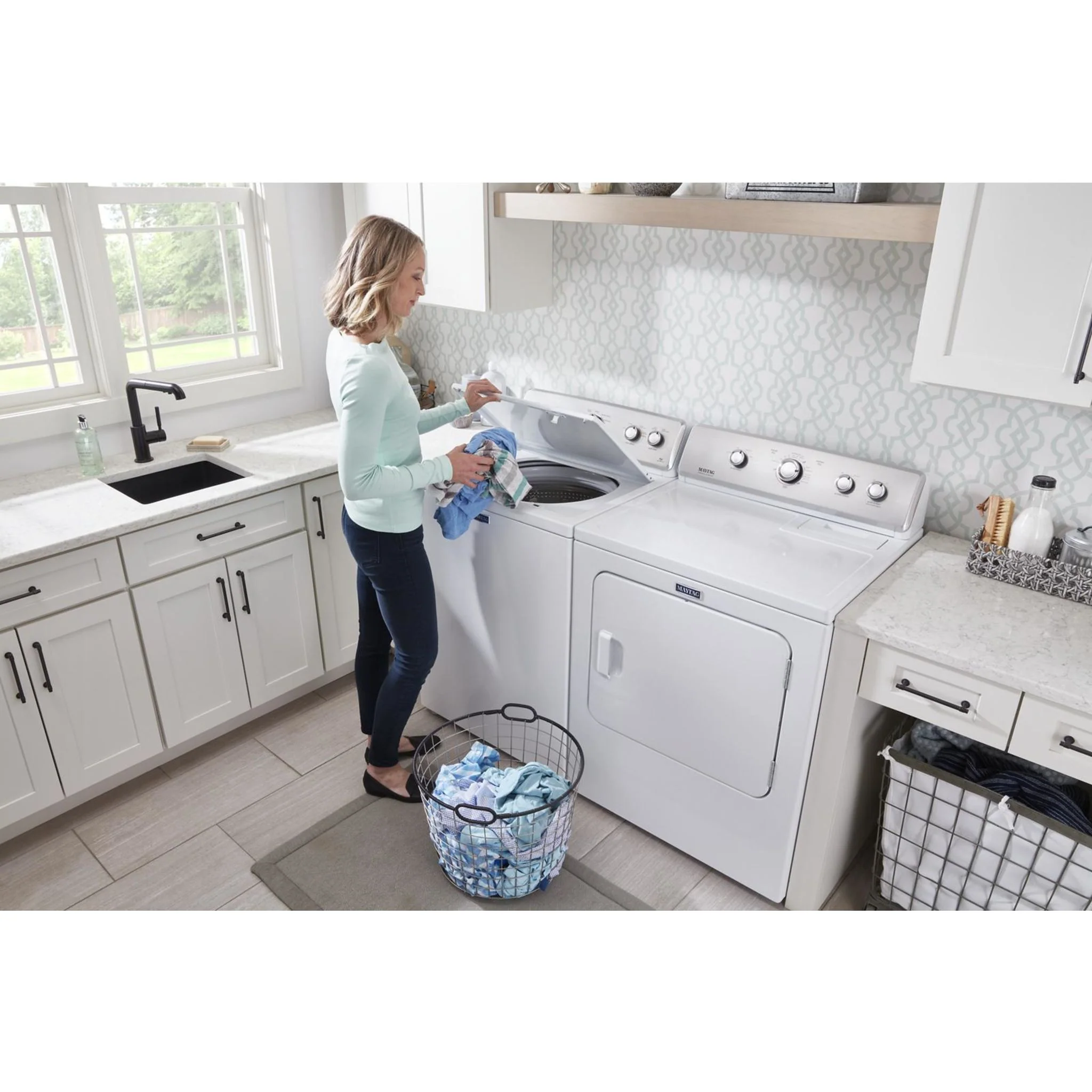 Maytag Top Load Washer with the Deep Water Wash Option and PowerWash® Cycle4.9 cu. ft. I.E.C. (MVWC565FW) - Image 22