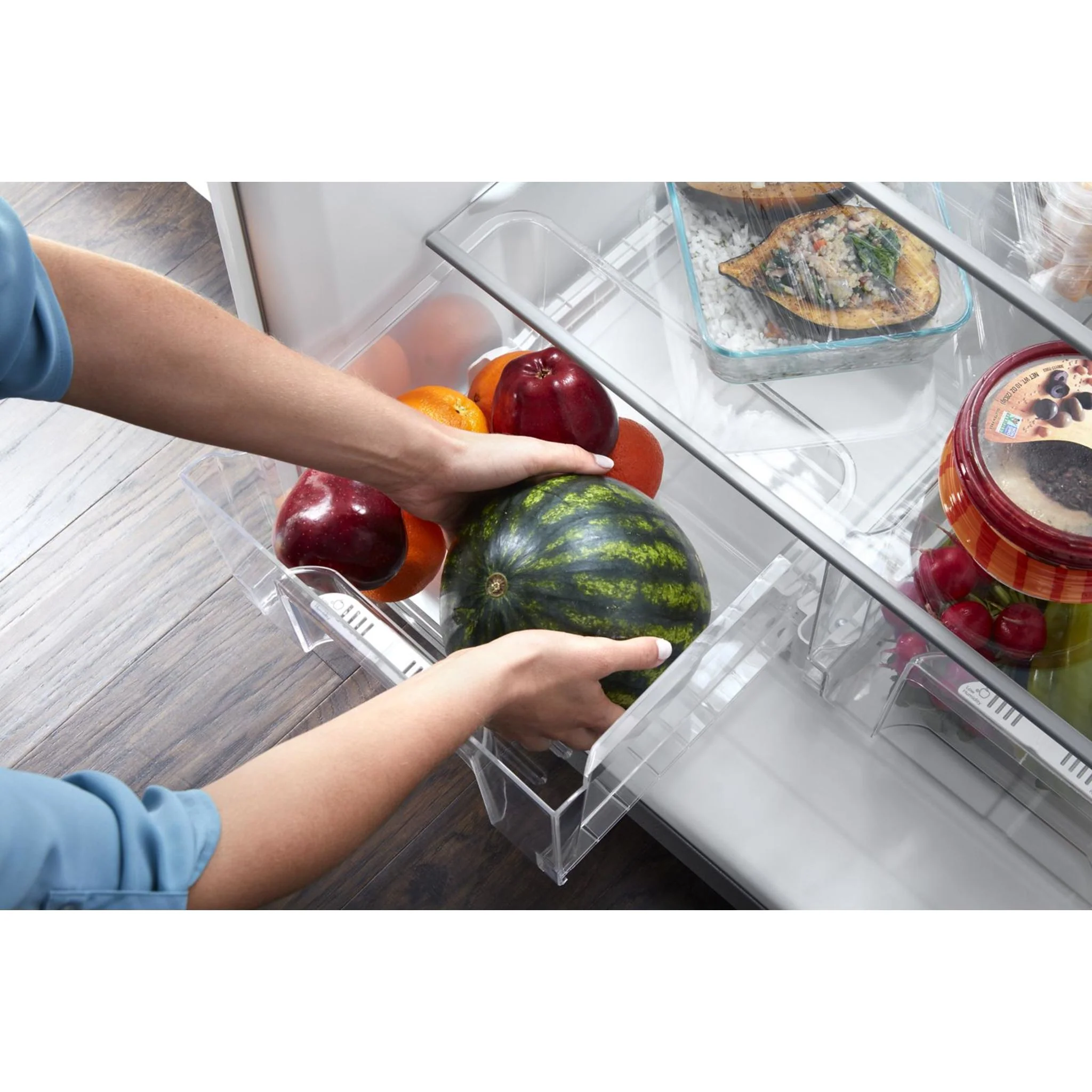 Maytag 30" Wide Top Freezer Refrigerator with PowerCold Feature- 18 cu.ft. - Black Ice (MRT118FFFE) - Image 12