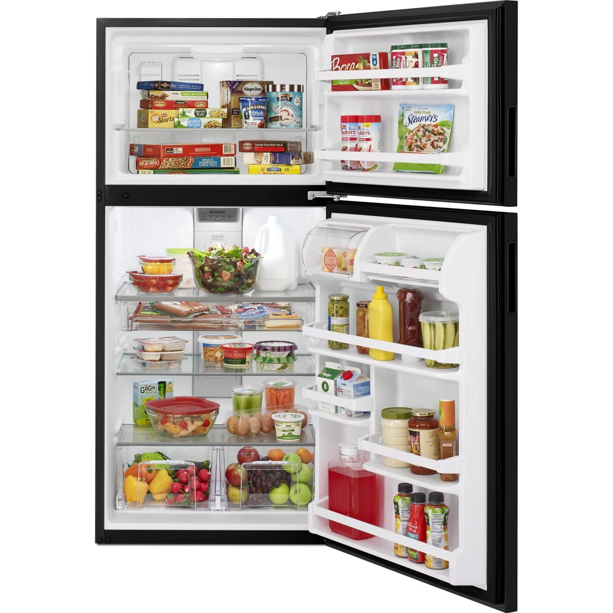 Maytag 30" Wide Top Freezer Refrigerator with PowerCold Feature- 18 cu.ft. - Black Ice (MRT118FFFE) - Image 19
