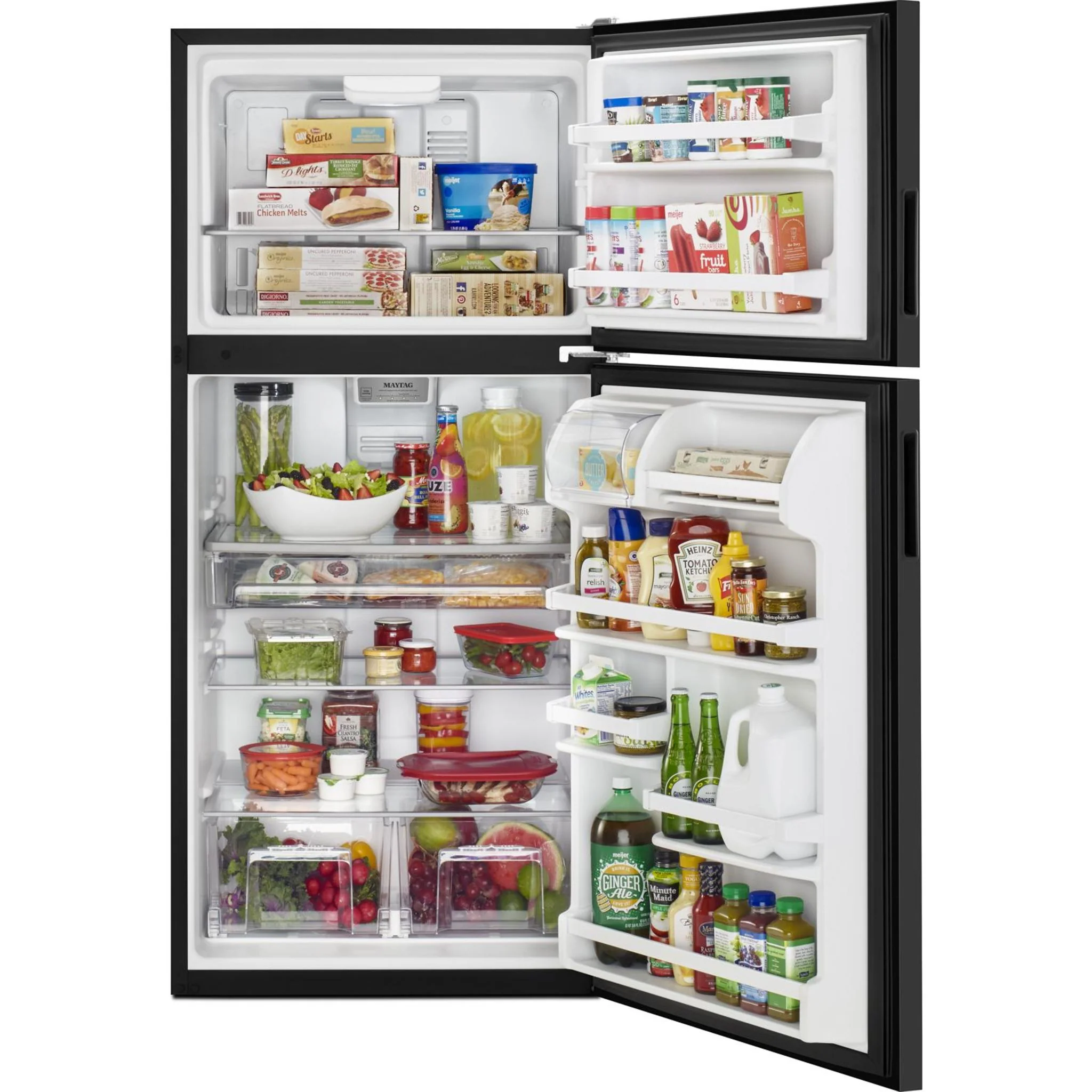 Maytag 30" Wide Top Freezer Refrigerator with PowerCold Feature- 18 cu.ft. - Black Ice (MRT118FFFE) - Image 22