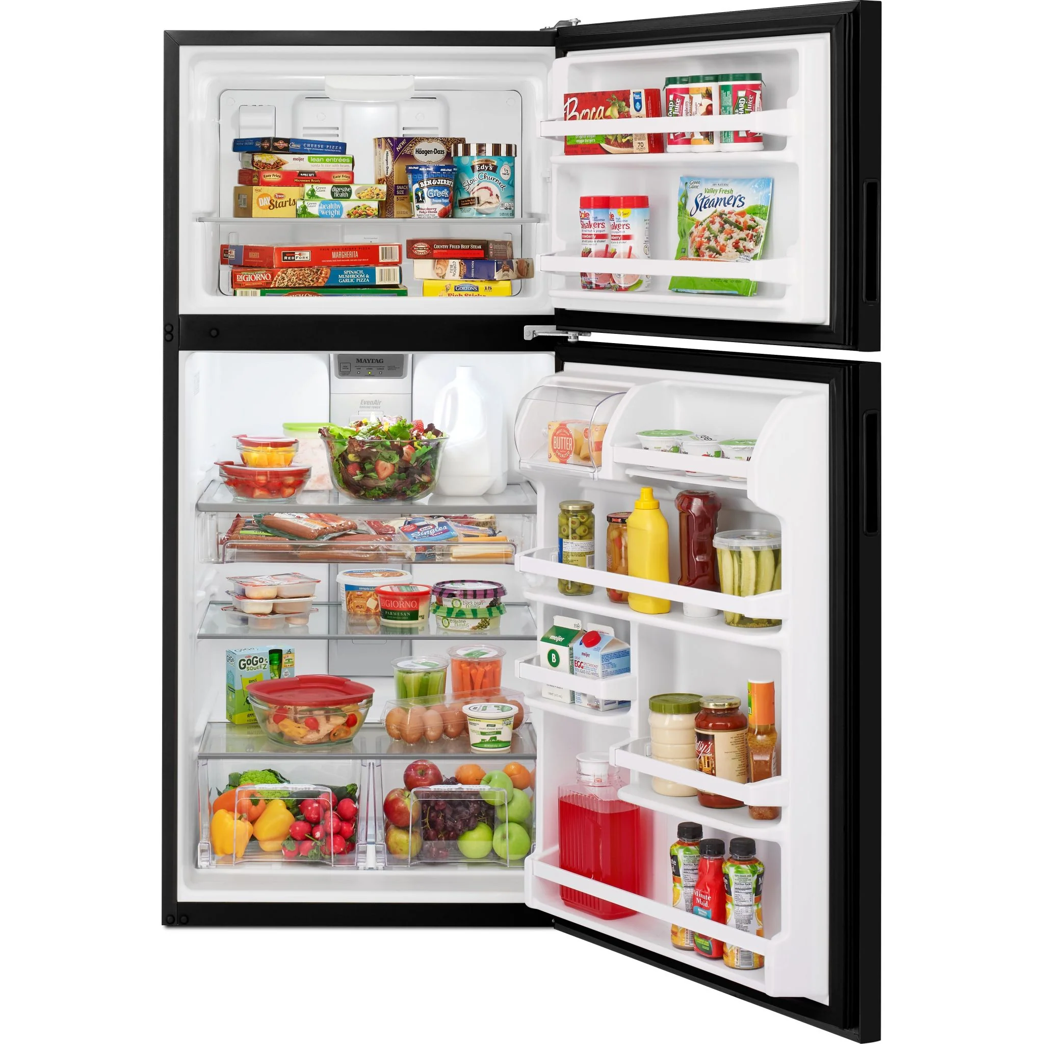 Maytag 30" Wide Top Freezer Refrigerator with PowerCold Feature- 18 cu.ft. - Black Ice (MRT118FFFE) - Image 3