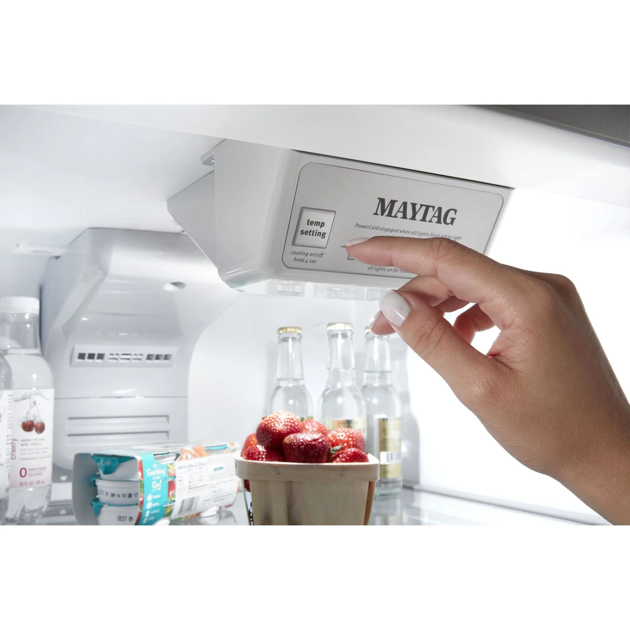 Maytag 30" Wide Top Freezer Refrigerator with PowerCold Feature- 18 cu.ft. - Black Ice (MRT118FFFE) - Image 5