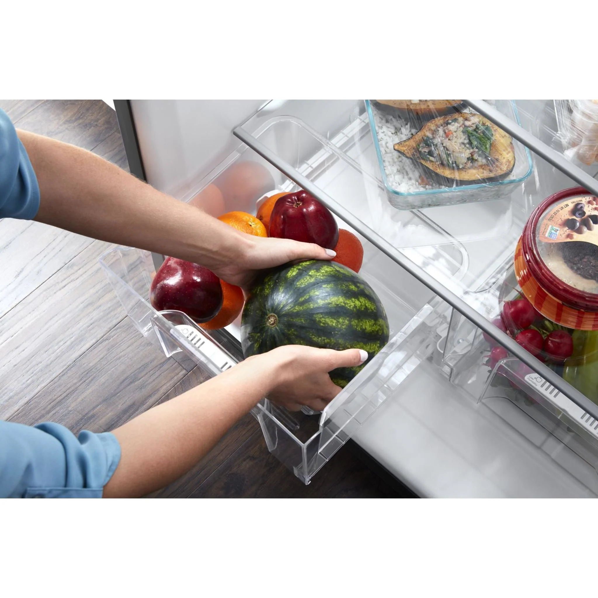 Maytag 30" Wide Top Freezer Refrigerator with PowerCold Feature- 18 cu.ft. - Black Ice (MRT118FFFE) - Image 7
