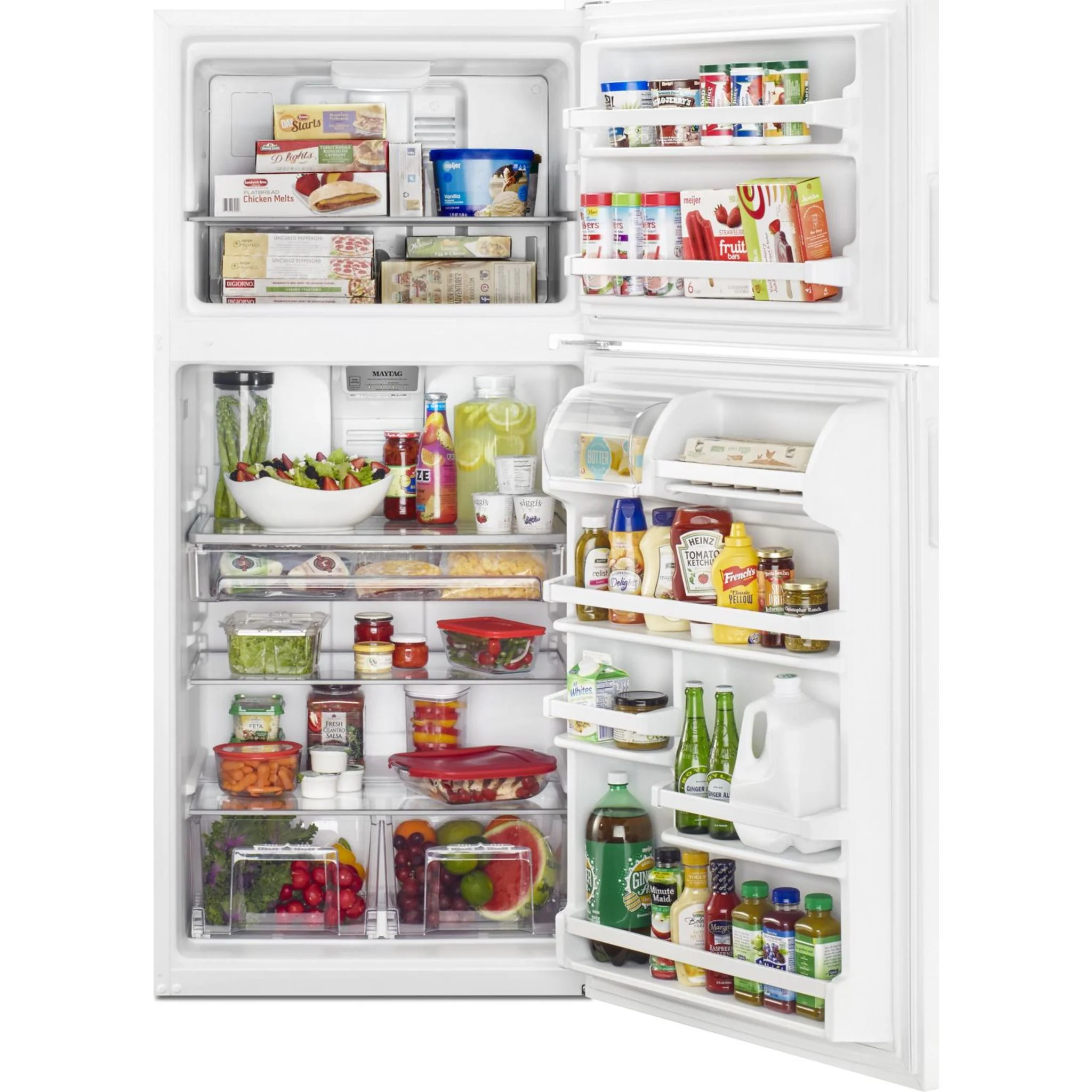 Maytag 30" Wide Top Freezer Refrigerator with PowerCold Feature- 18 cu.ft. - White Ice (MRT118FFFH) - Image 17