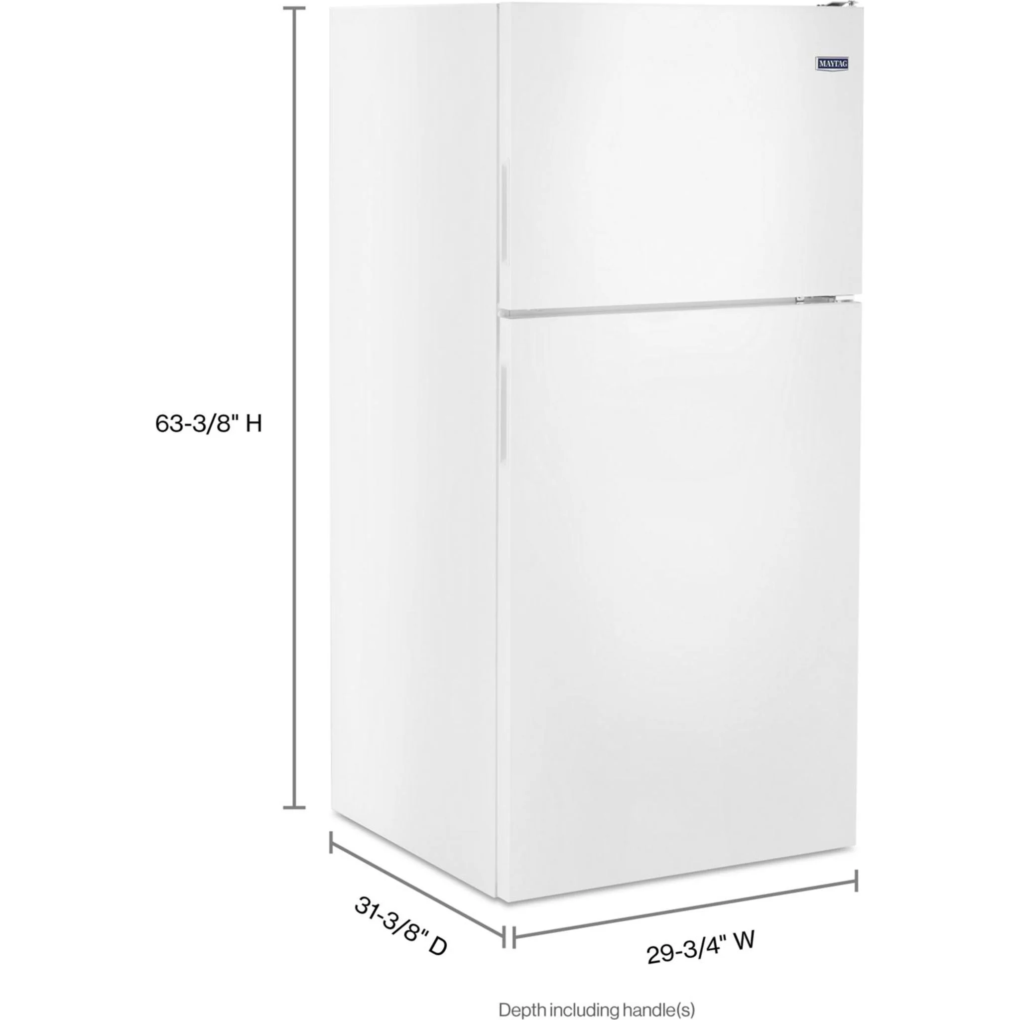 Maytag 30" Wide Top Freezer Refrigerator with PowerCold Feature- 18 cu.ft. - White Ice (MRT118FFFH) - Image 5