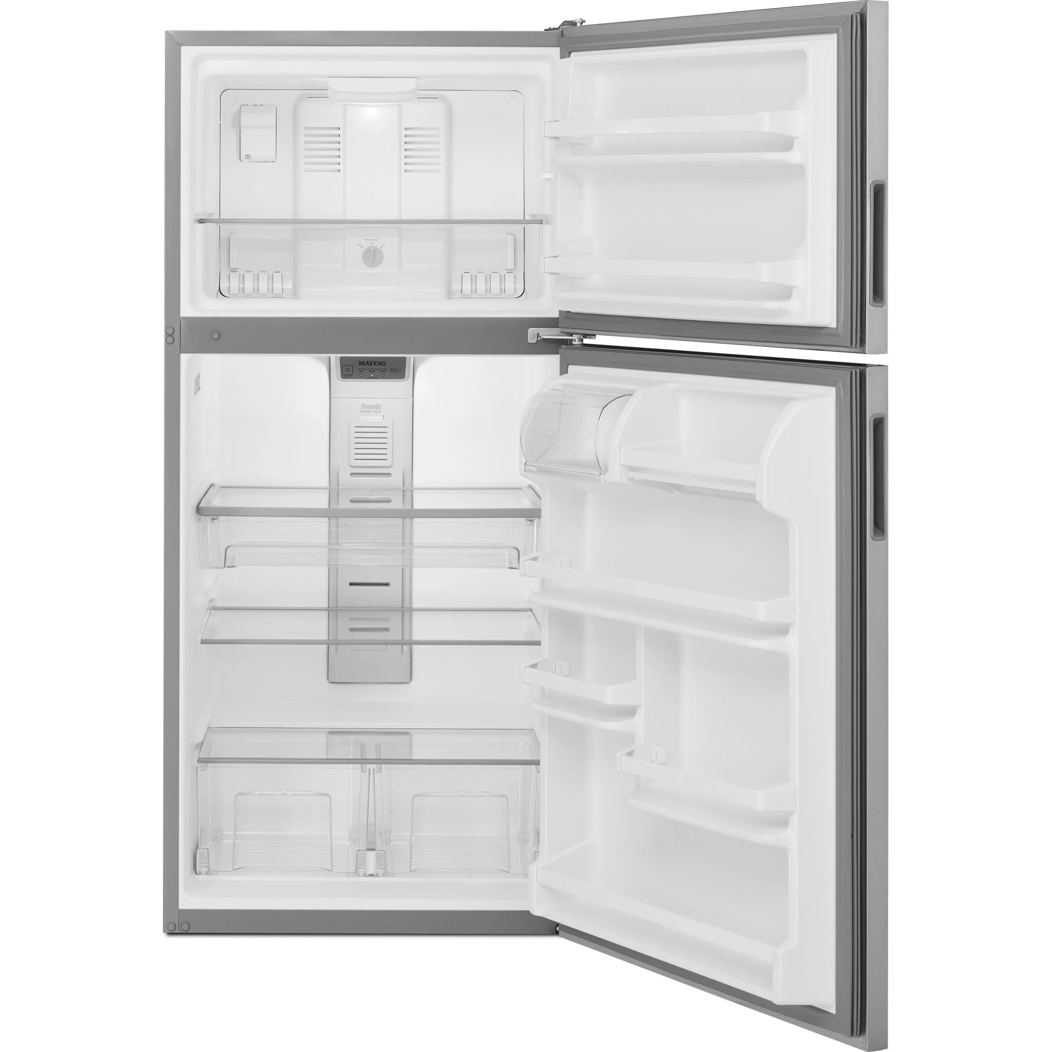 Maytag 30" Wide Top Freezer Refrigerator with PowerCold Feature- 18 cu.ft. - Fingerprint Resistant Stainless Steel (MRT118FFFZ) - Image 2