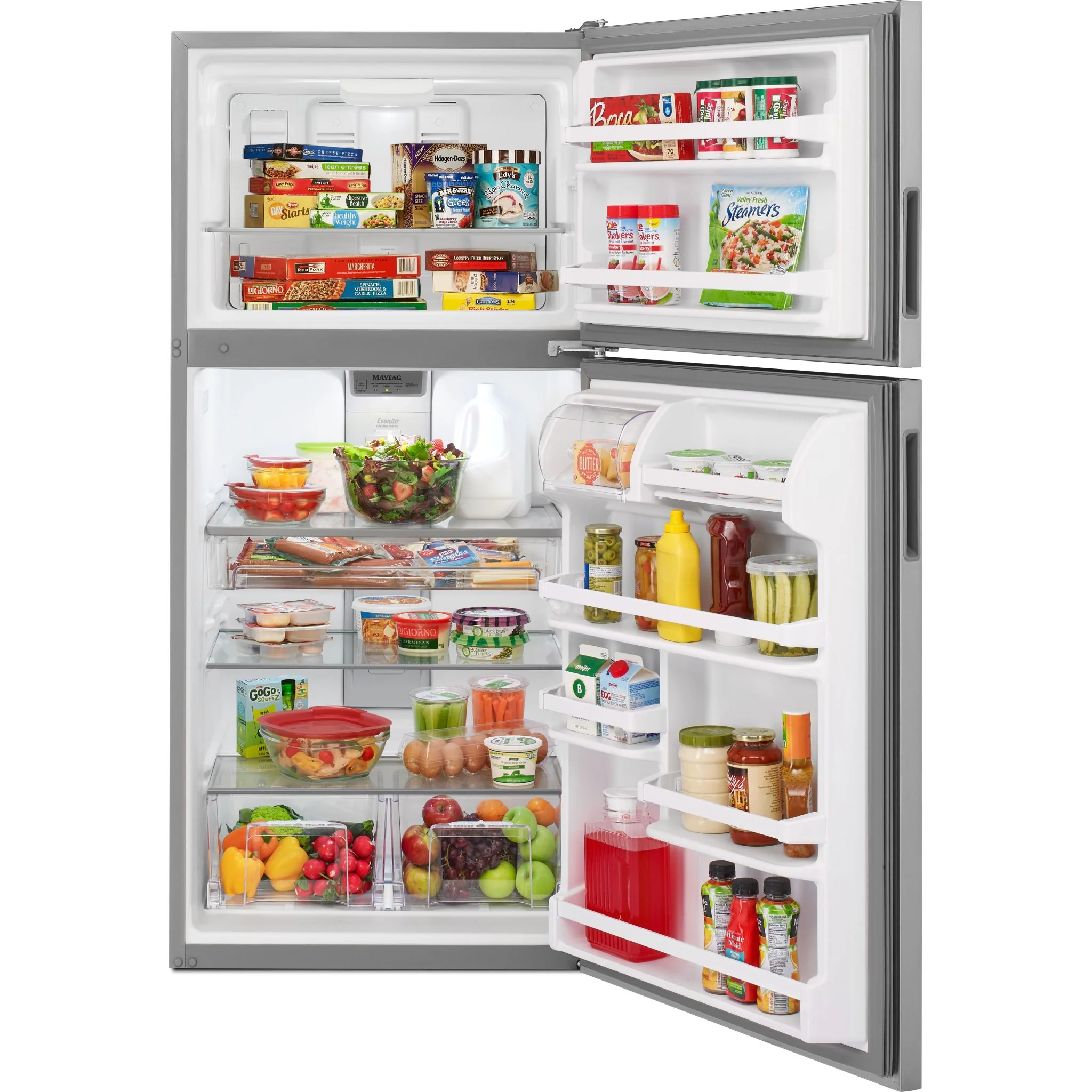 Maytag 30" Wide Top Freezer Refrigerator with PowerCold Feature- 18 cu.ft. - Fingerprint Resistant Stainless Steel (MRT118FFFZ) - Image 3