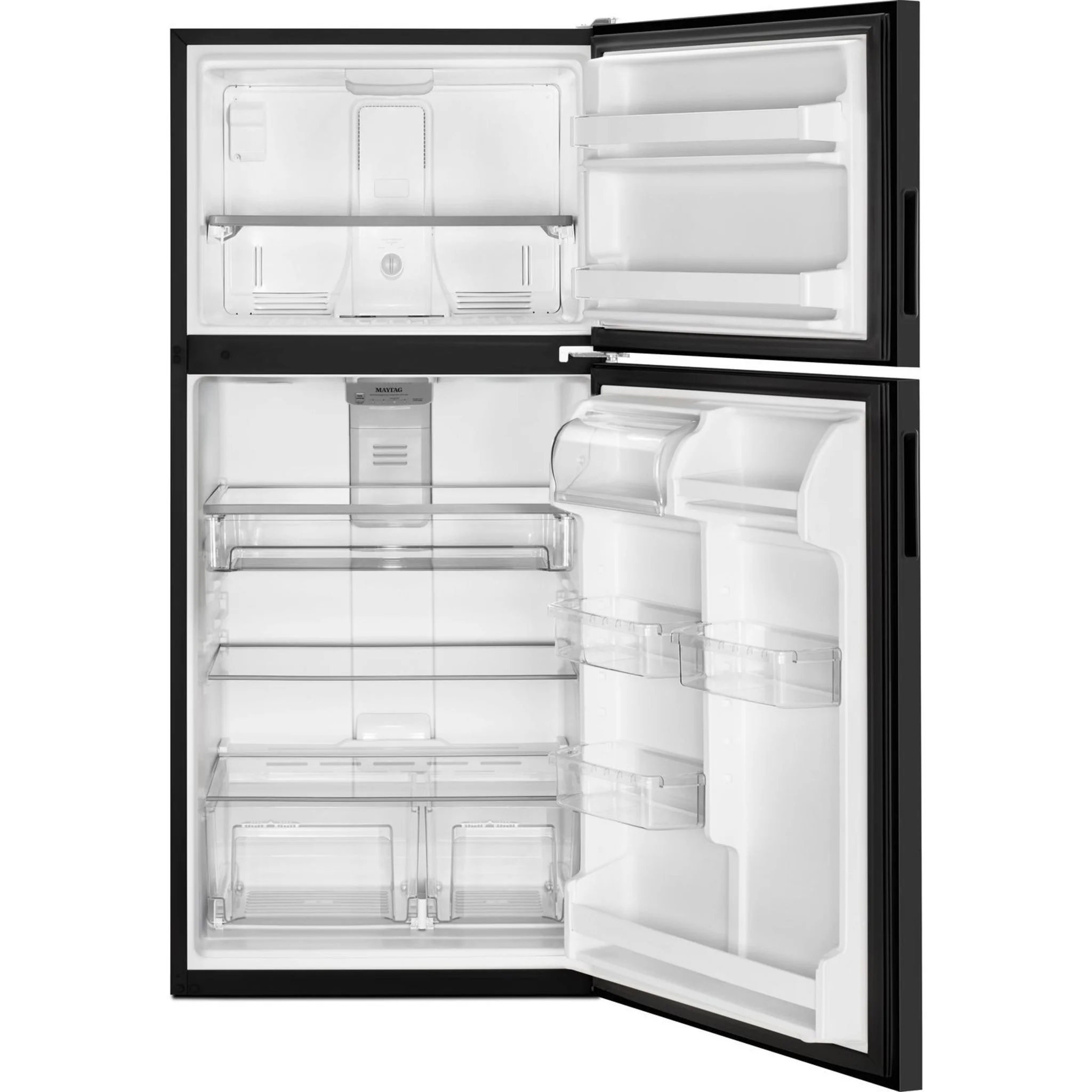 Maytag 33-Inch Wide Top Freezer Refrigerator with PowerCold Feature- 21 Cu. Ft. -Black Ice (MRT311FFFE) - Image 6