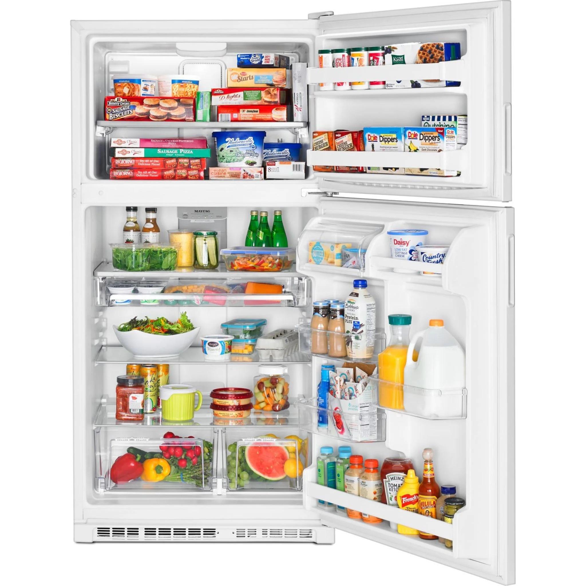 Maytag 33-Inch Wide Top Freezer Refrigerator with PowerCold Feature- 21 Cu. Ft. -White Ice (MRT311FFFH) - Image 5