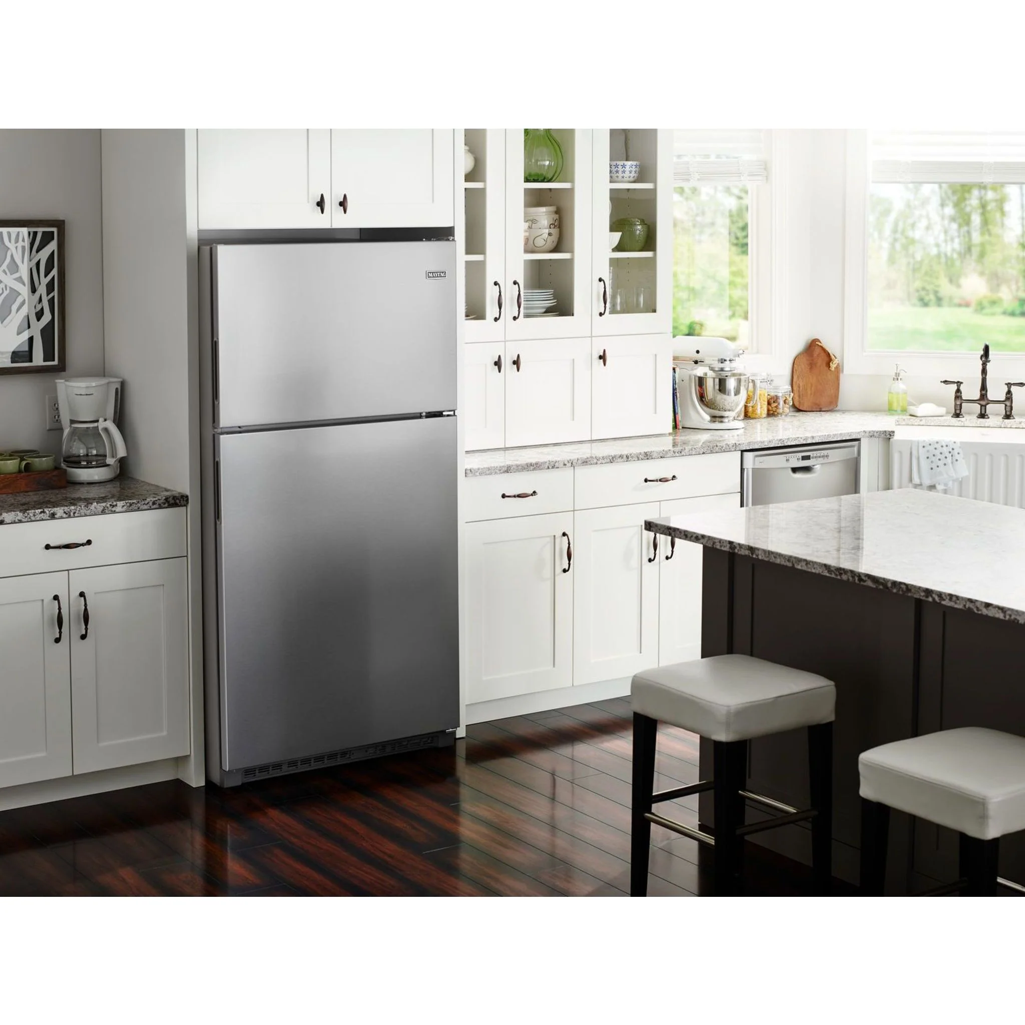Maytag 33-Inch Wide Top Freezer Refrigerator with PowerCold Feature- 21 Cu. Ft. -Fingerprint Resistant Stainless Steel (MRT311FFFZ) - Image 11
