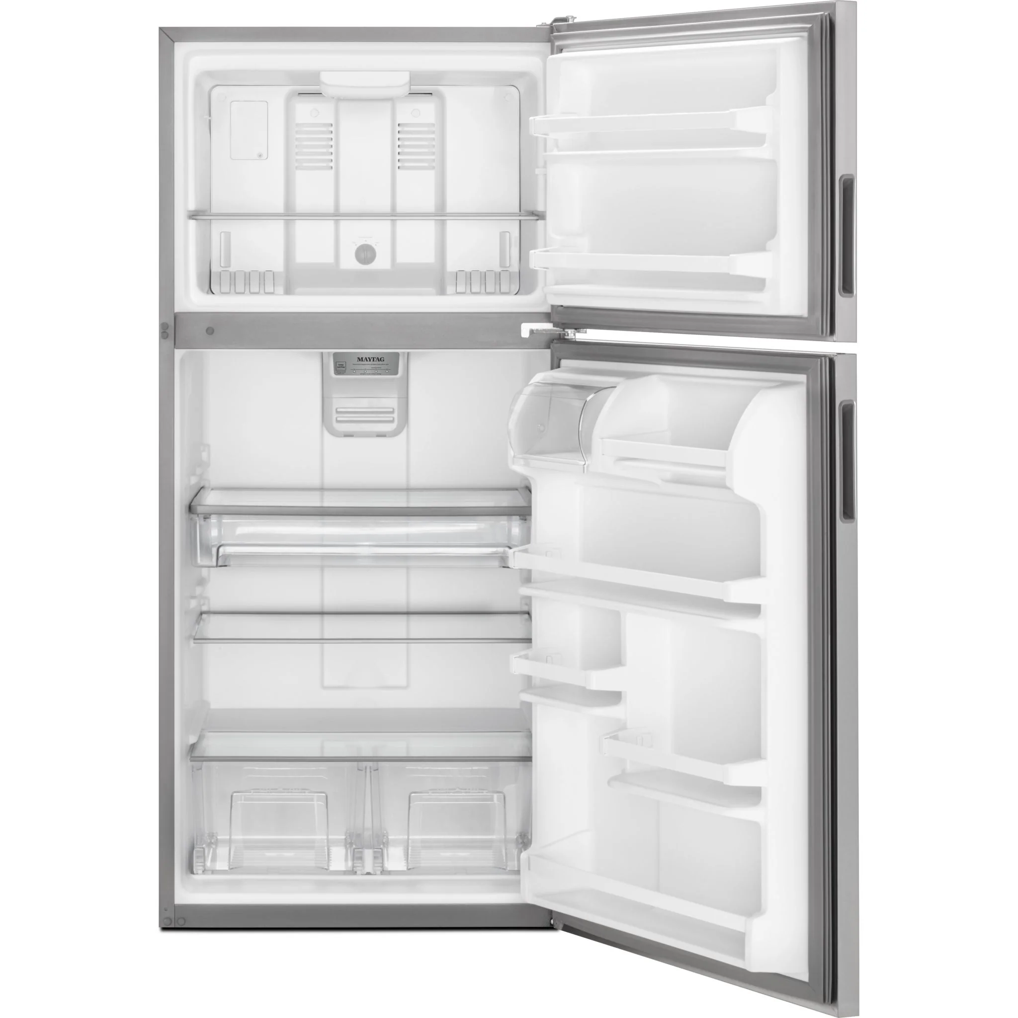 Maytag 33-Inch Wide Top Freezer Refrigerator with PowerCold Feature- 21 Cu. Ft. -Fingerprint Resistant Stainless Steel (MRT311FFFZ) - Image 2