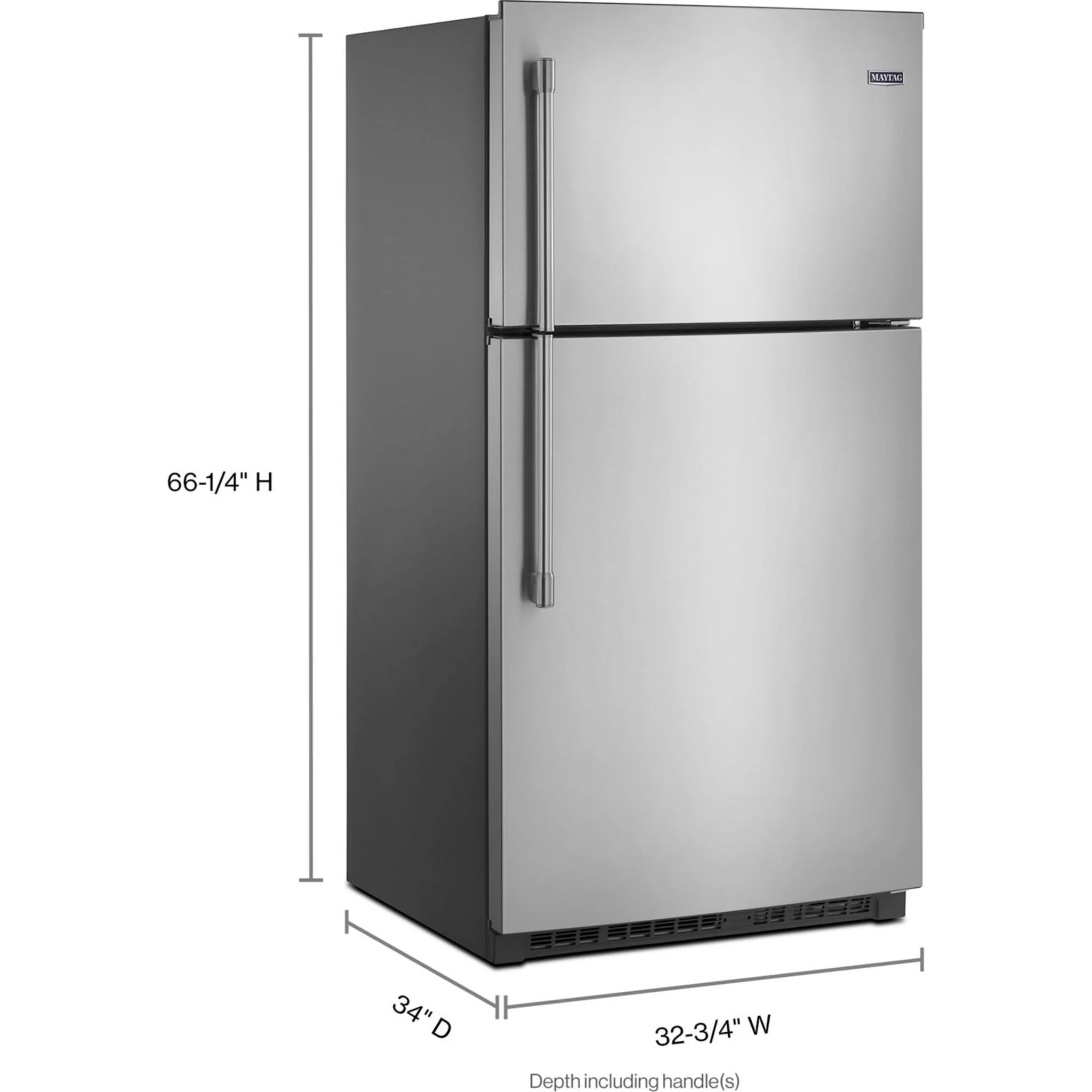 Maytag 33-Inch Wide Top Freezer Refrigerator with EvenAirCooling Tower- 21 Cu. Ft. -Fingerprint Resistant Stainless Steel (MRT711SMFZ) - Image 10
