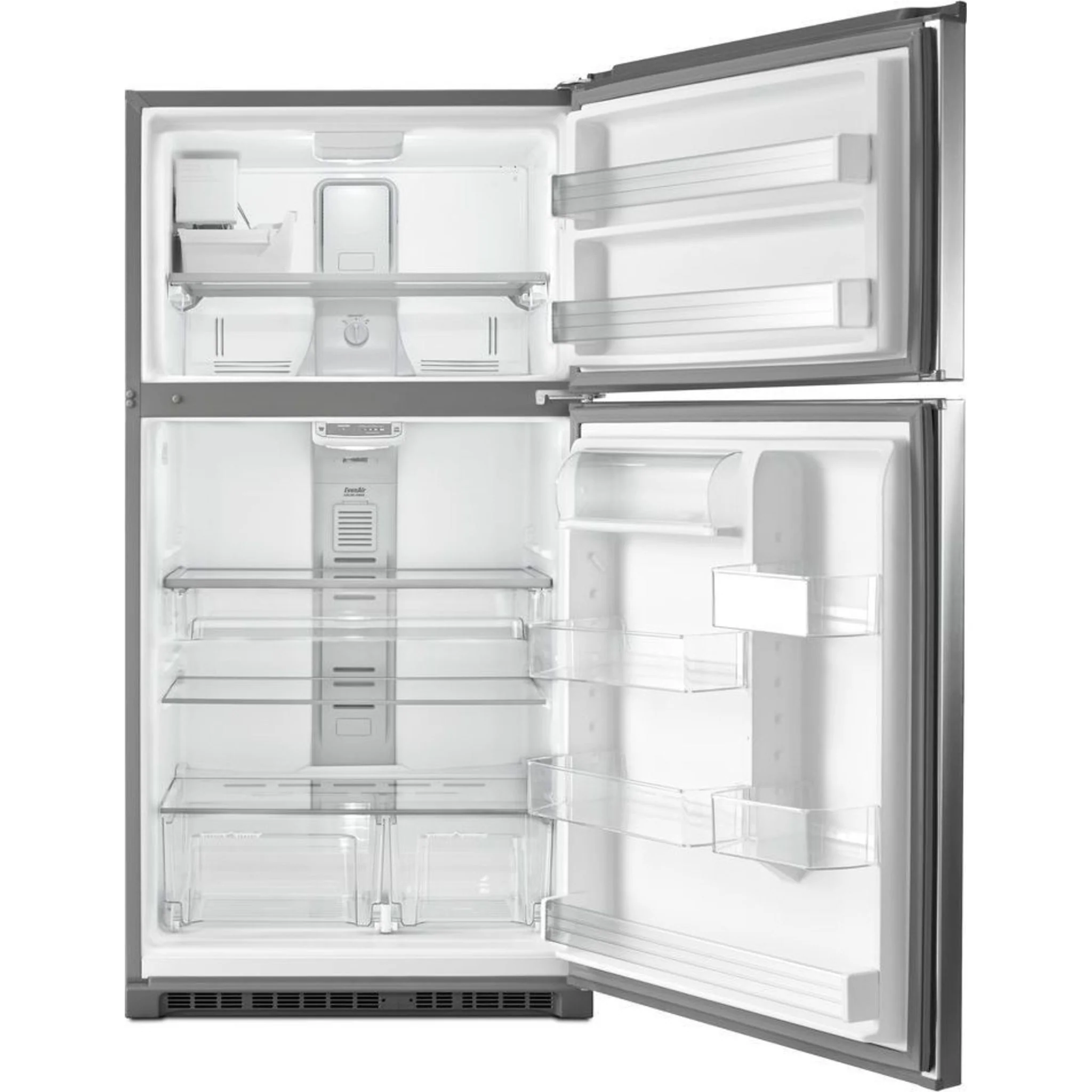 Maytag 33-Inch Wide Top Freezer Refrigerator with EvenAirCooling Tower- 21 Cu. Ft. -Fingerprint Resistant Stainless Steel (MRT711SMFZ) - Image 2
