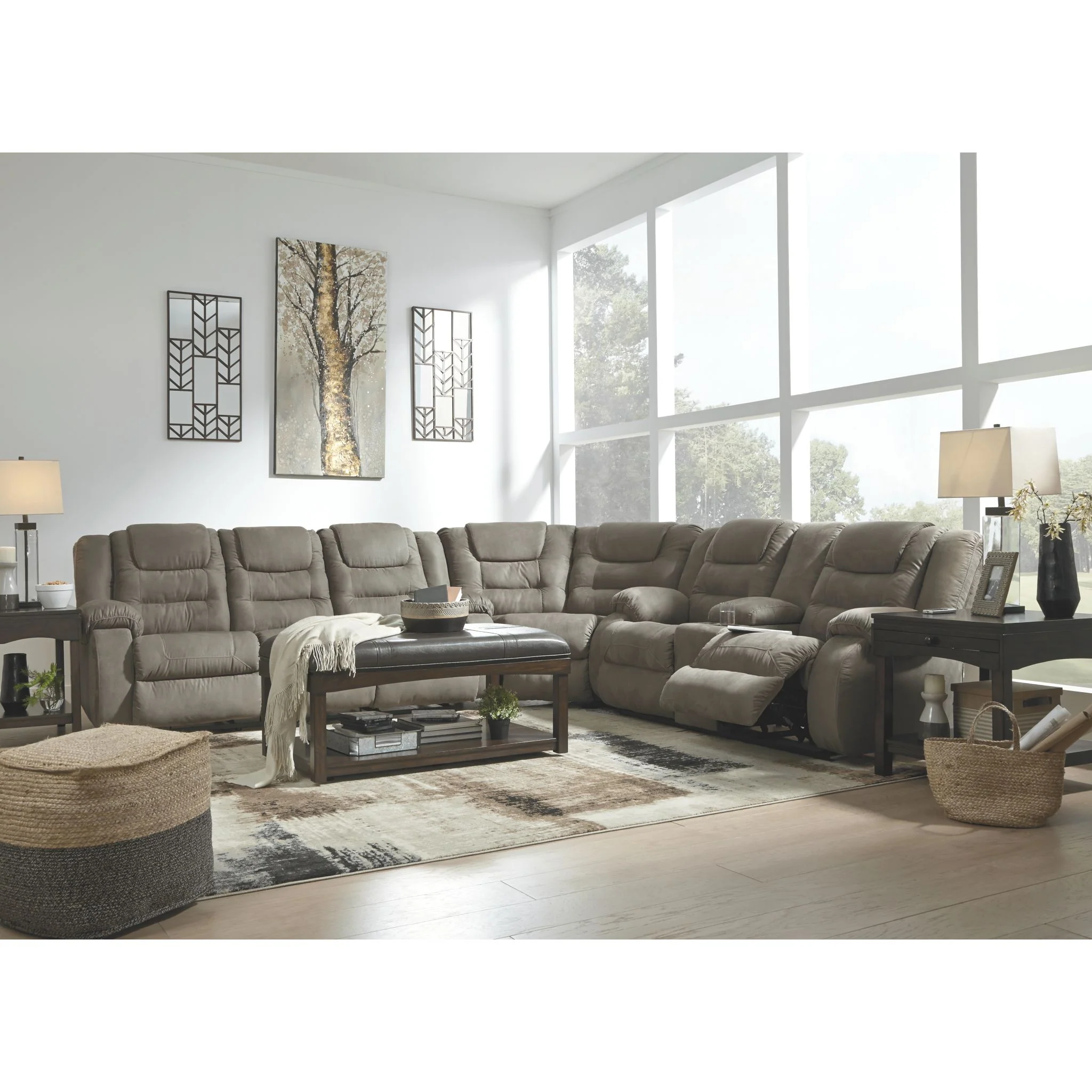 McCade 3 Piece Reclining Sectional - Image 2