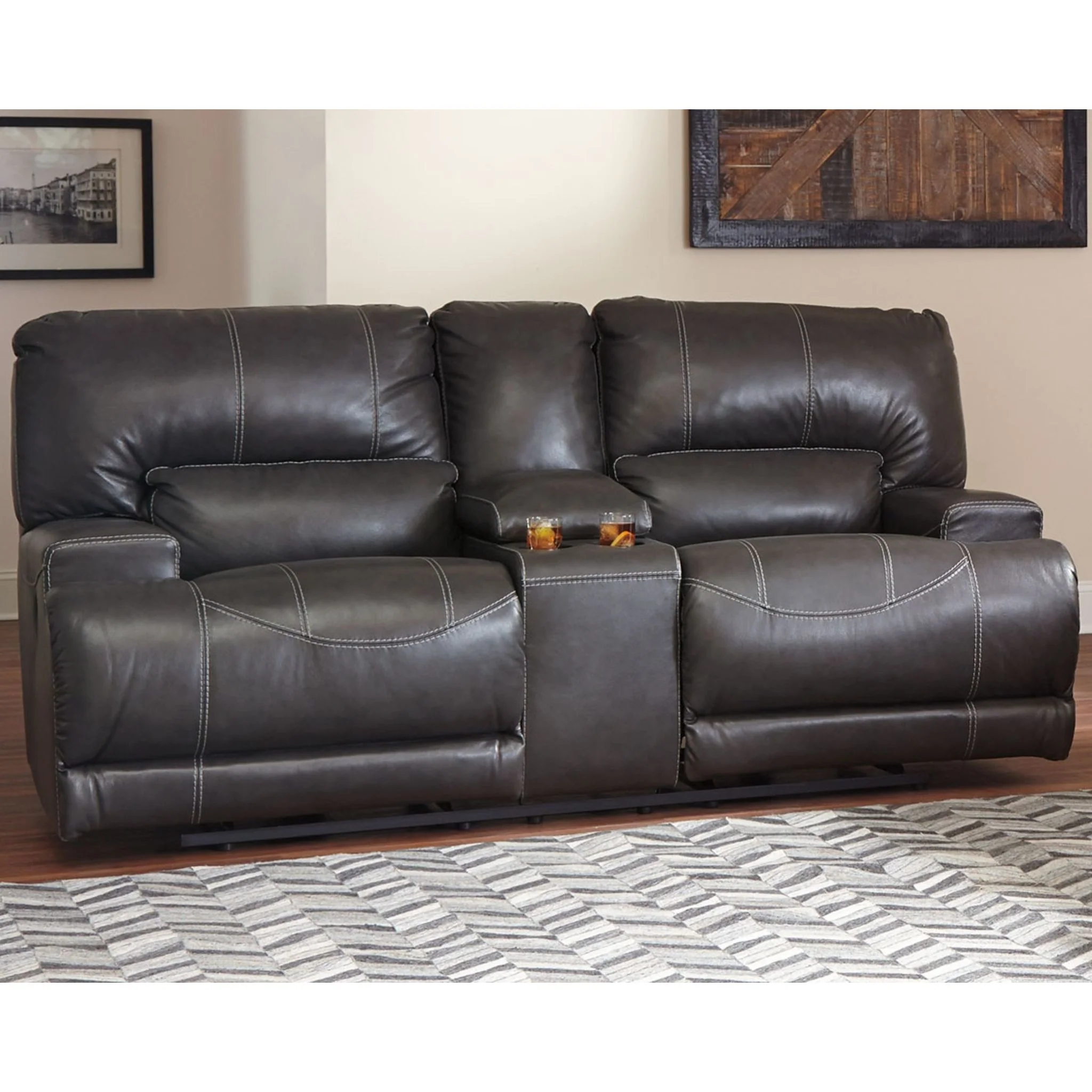 McCaskill Reclining Loveseat with Console - Image 2