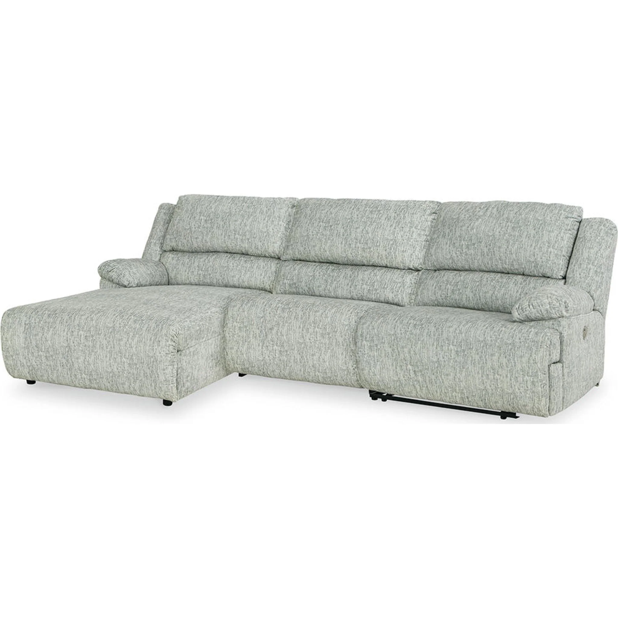 McClelland 3 Piece Power Reclining Sectional with Chaise - Image 4