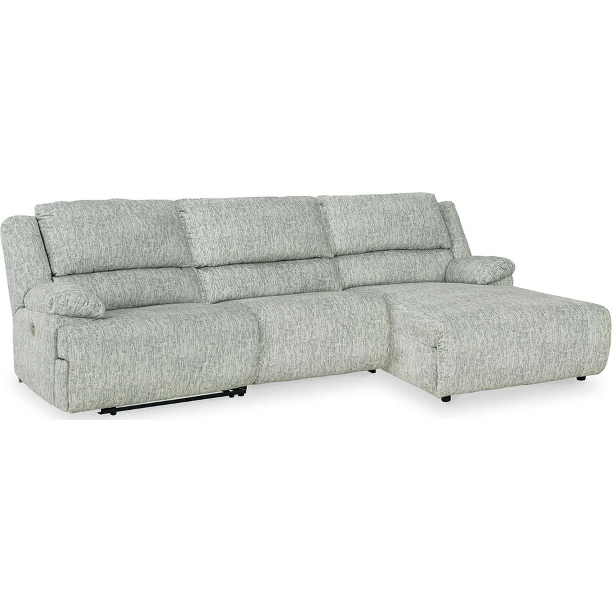 McClelland 3 Piece Power Reclining Sectional with Chaise - Image 3