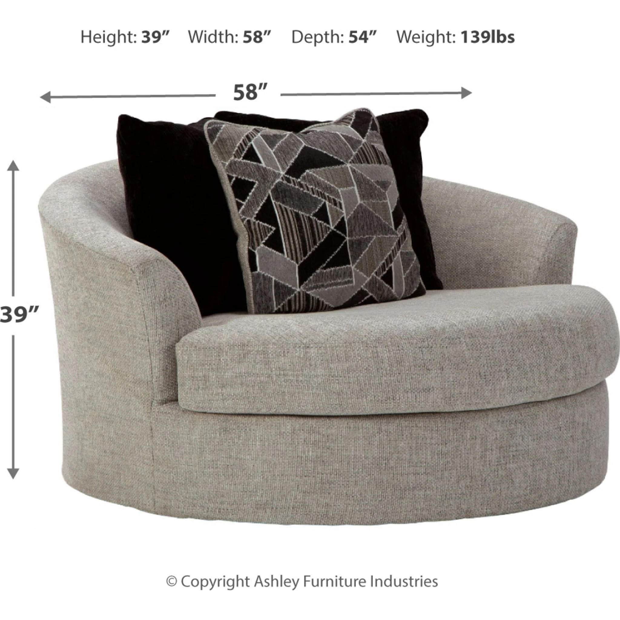 Megginson Oversize Swivel Accent Chair - Image 7