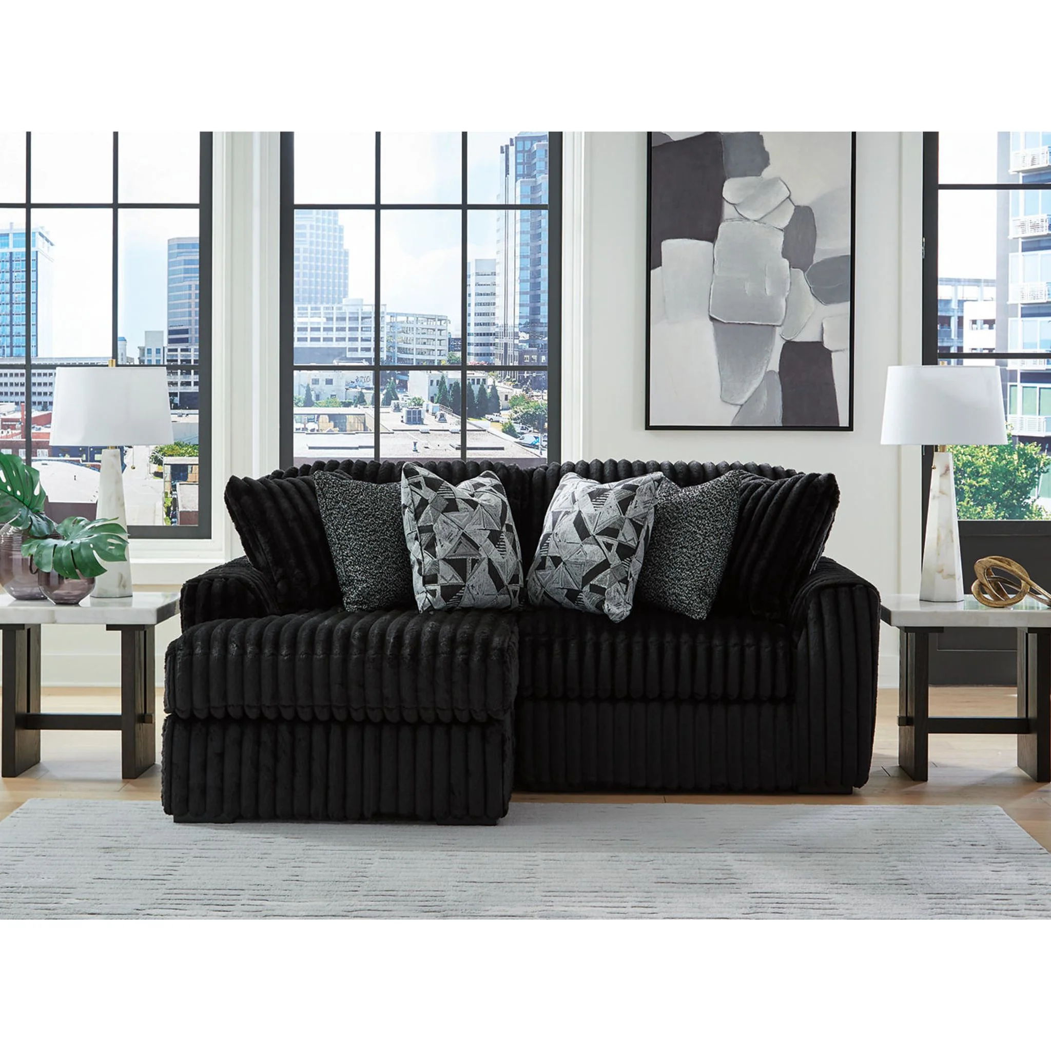Midnight-Madness 2 Piece Sectional with Chaise - Image 12