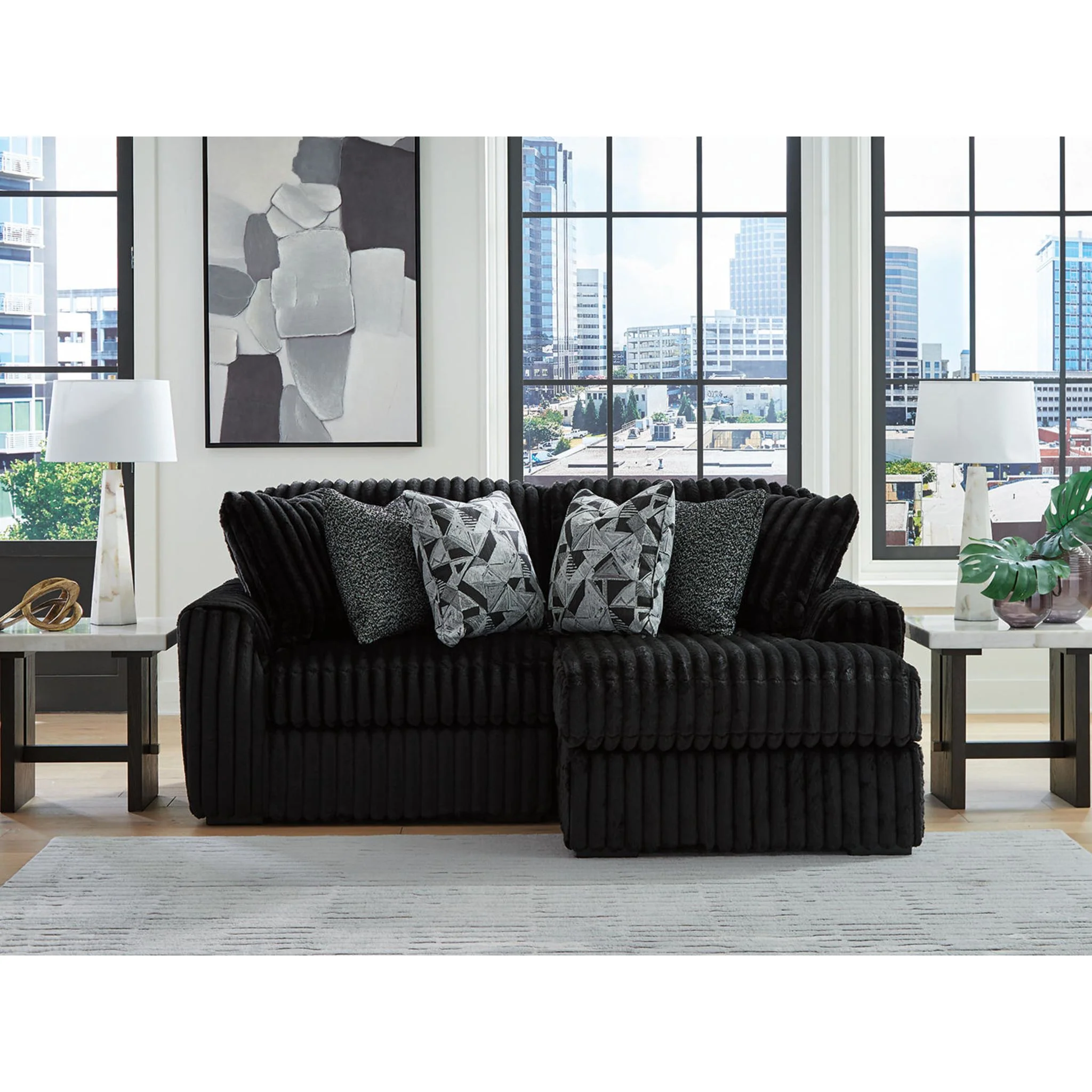 Midnight-Madness 2 Piece Sectional with Chaise - Image 8