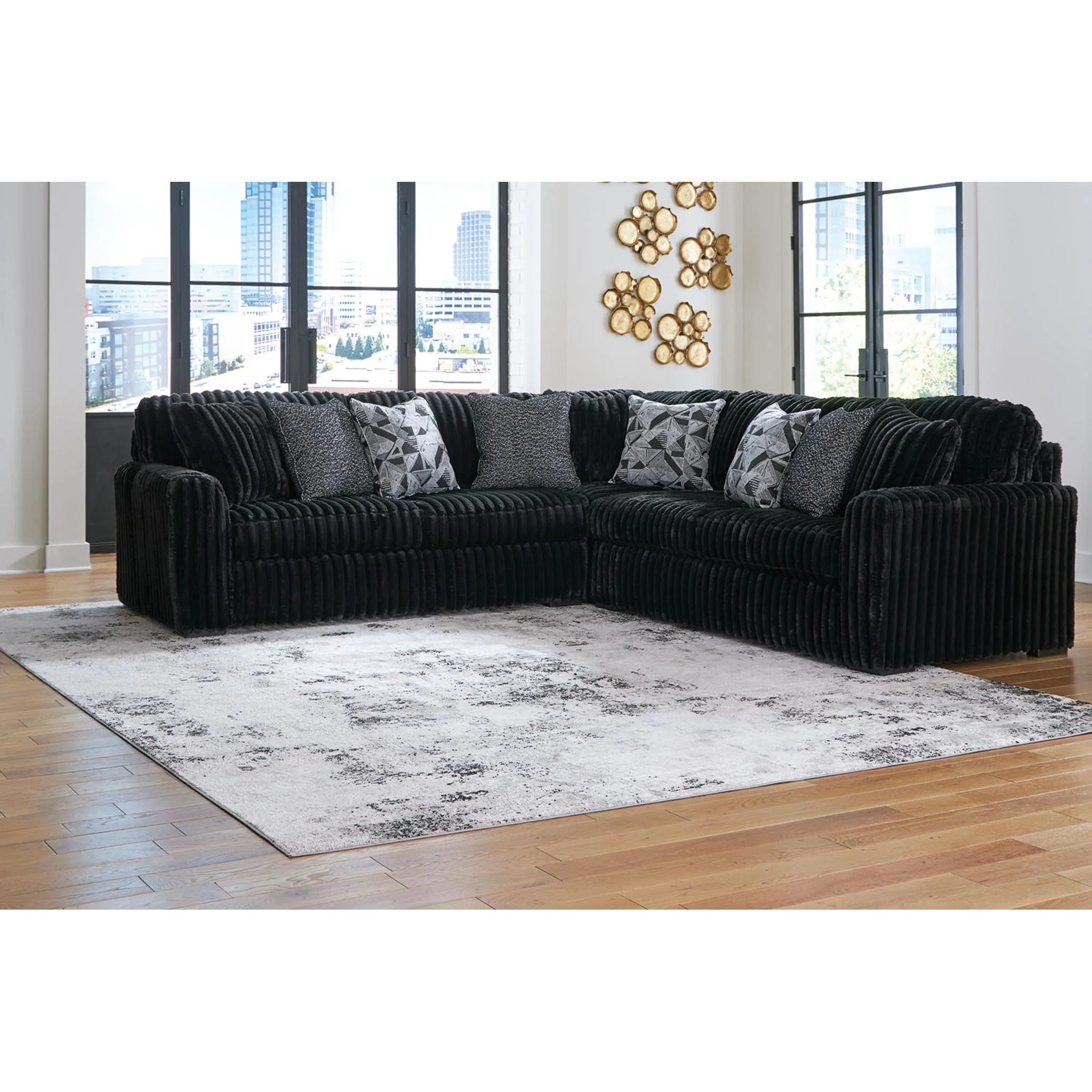 Midnight-Madness 3 Piece Sectional - Image 5