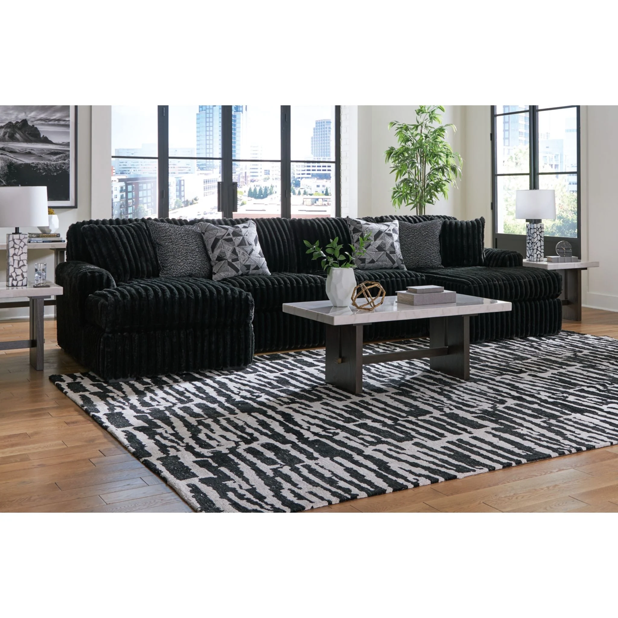 Midnight-Madness 3 Piece Sectional with Dual Chaise - Image 3