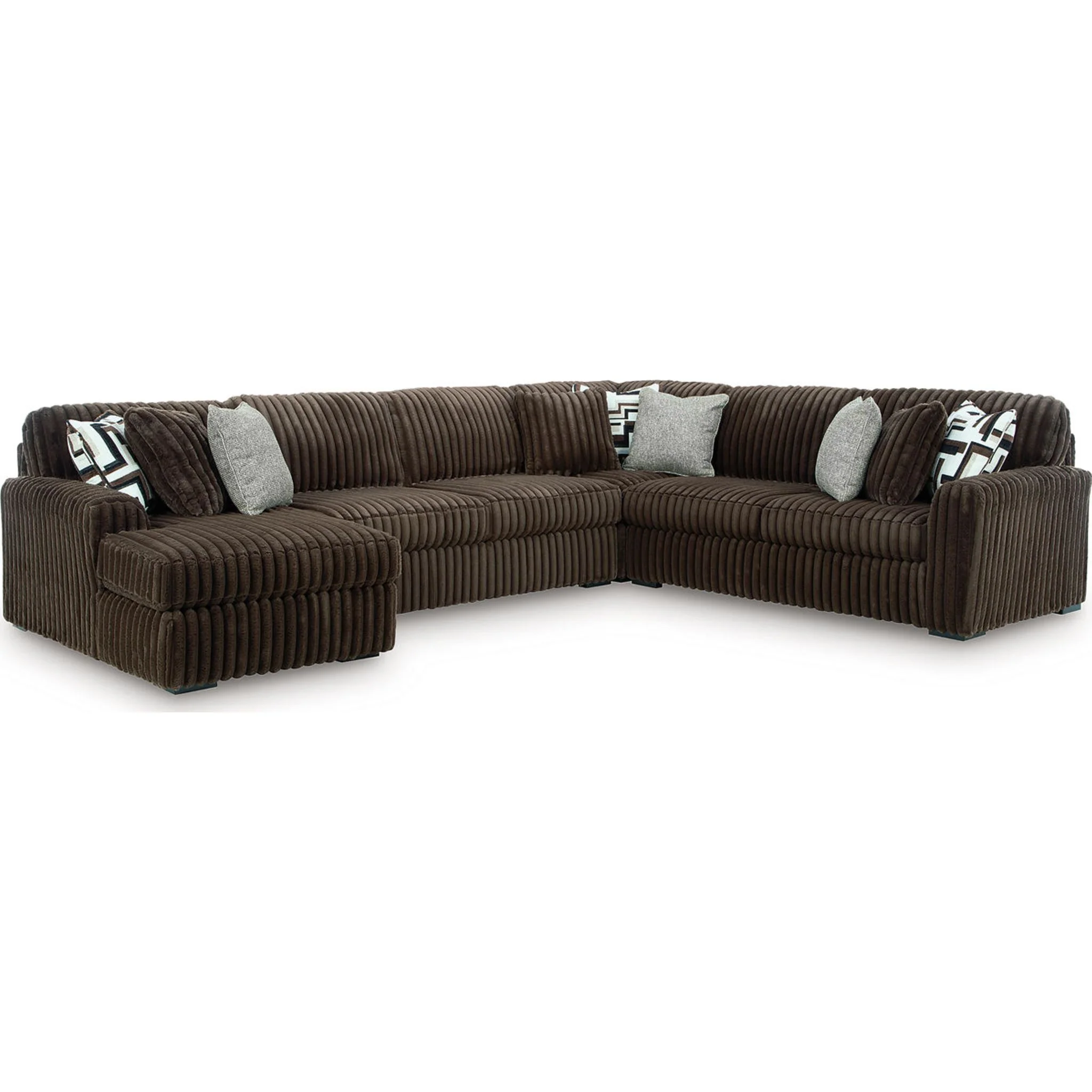 Midnight-Madness 4 Piece Sectional with Chaise - Image 20