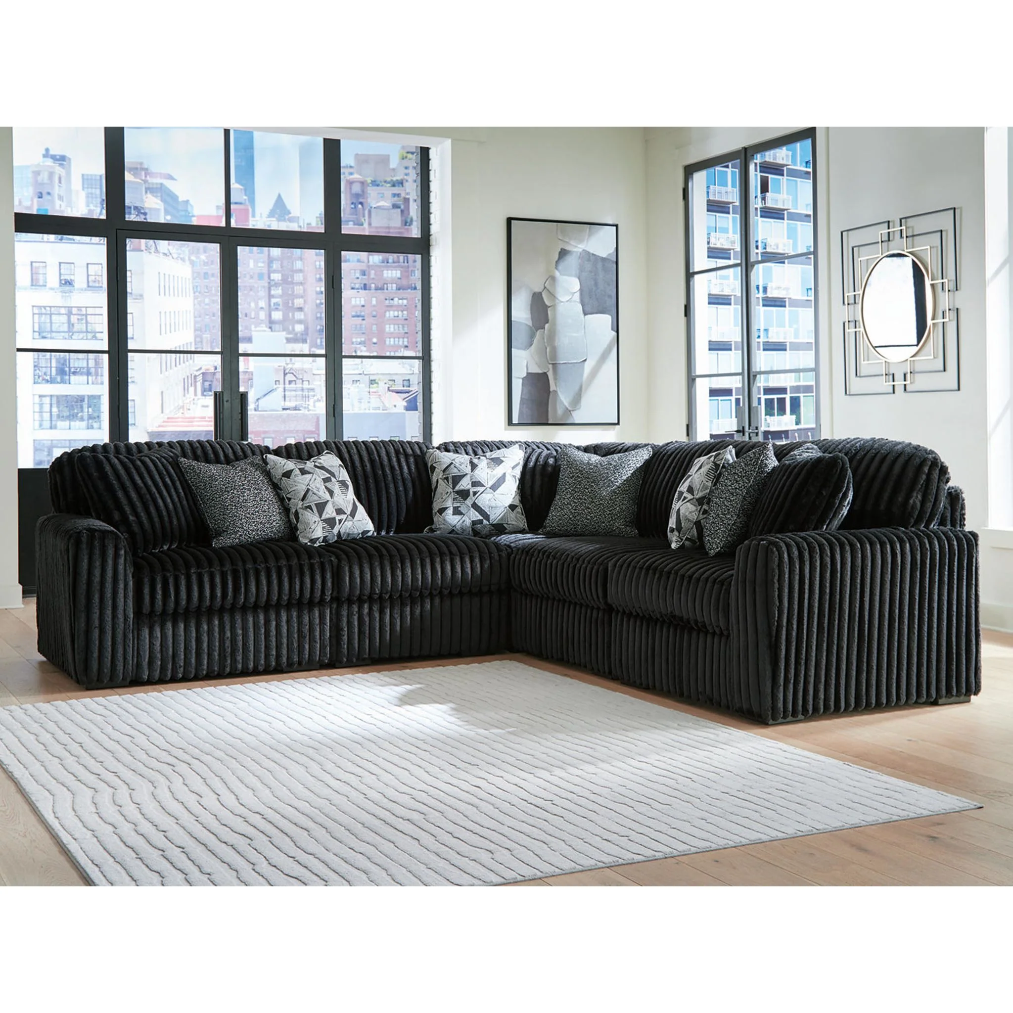 Midnight-Madness 5 Piece Sectional - Image 5