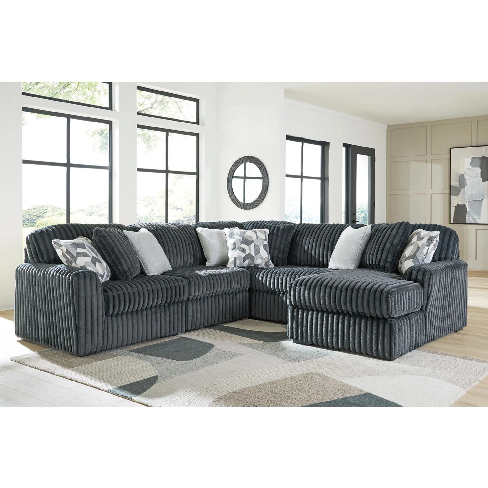 Midnight-Madness 5 Piece Sectional with Chaise - Image 2