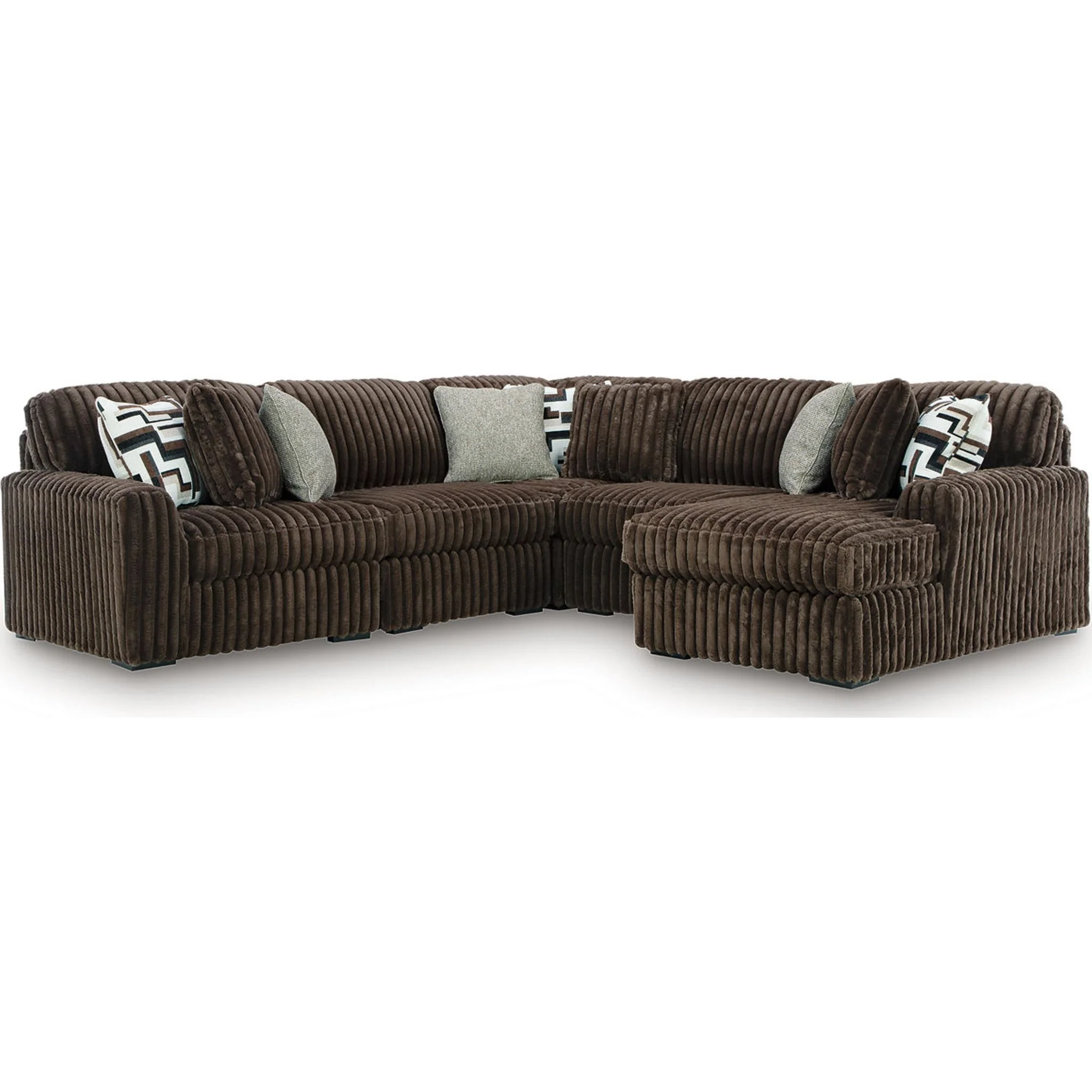 Midnight-Madness 5 Piece Sectional with Chaise - Image 4