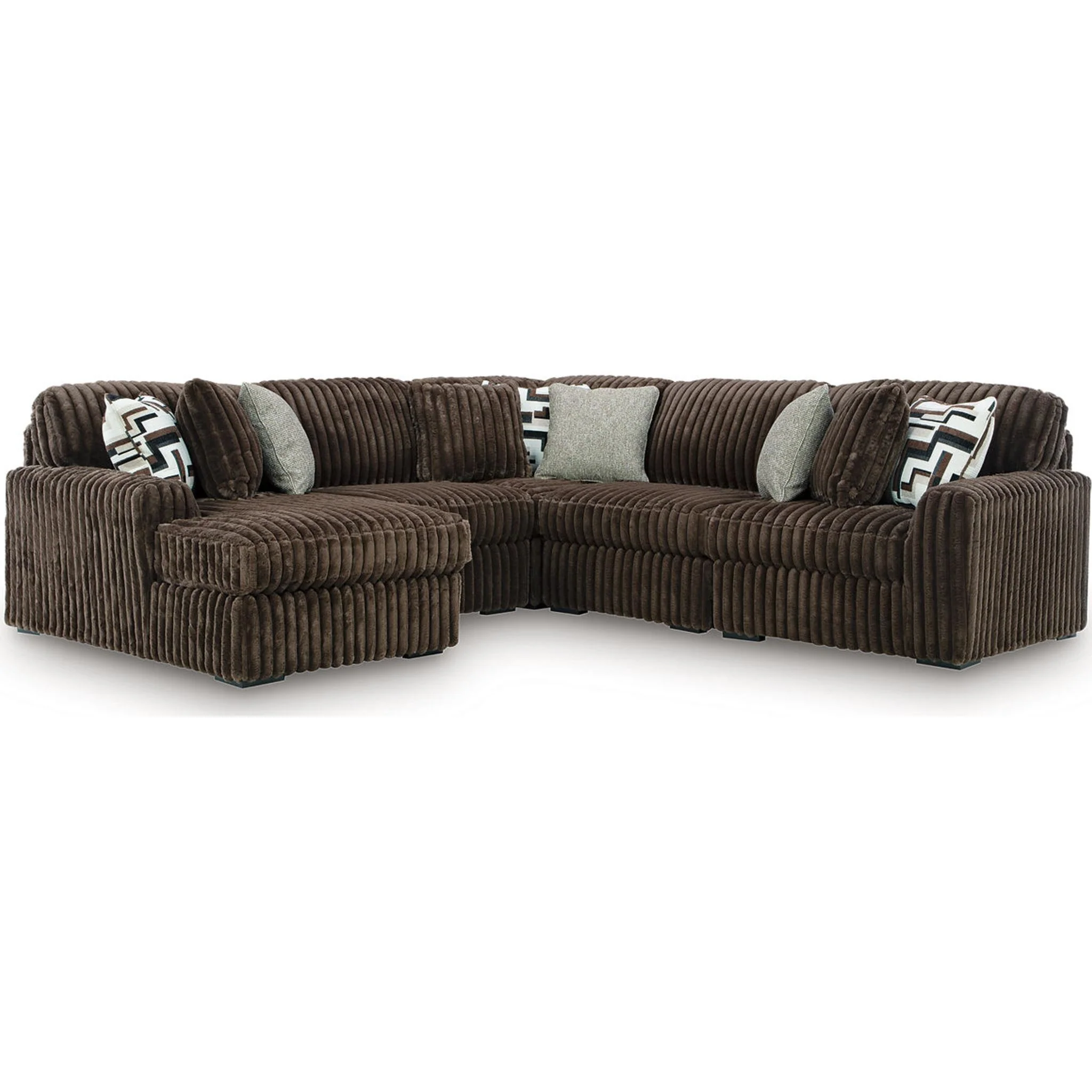 Midnight-Madness 5 Piece Sectional with Chaise - Image 7