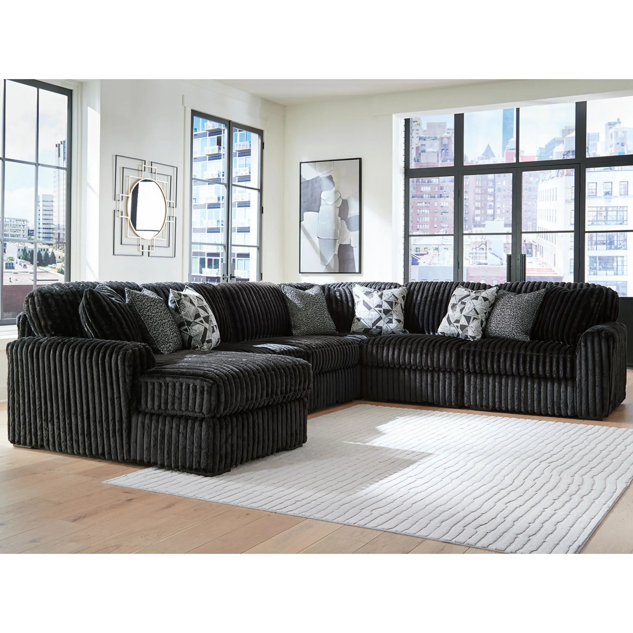 Midnight-Madness 6 Piece Sectional with Chaise - Image 12