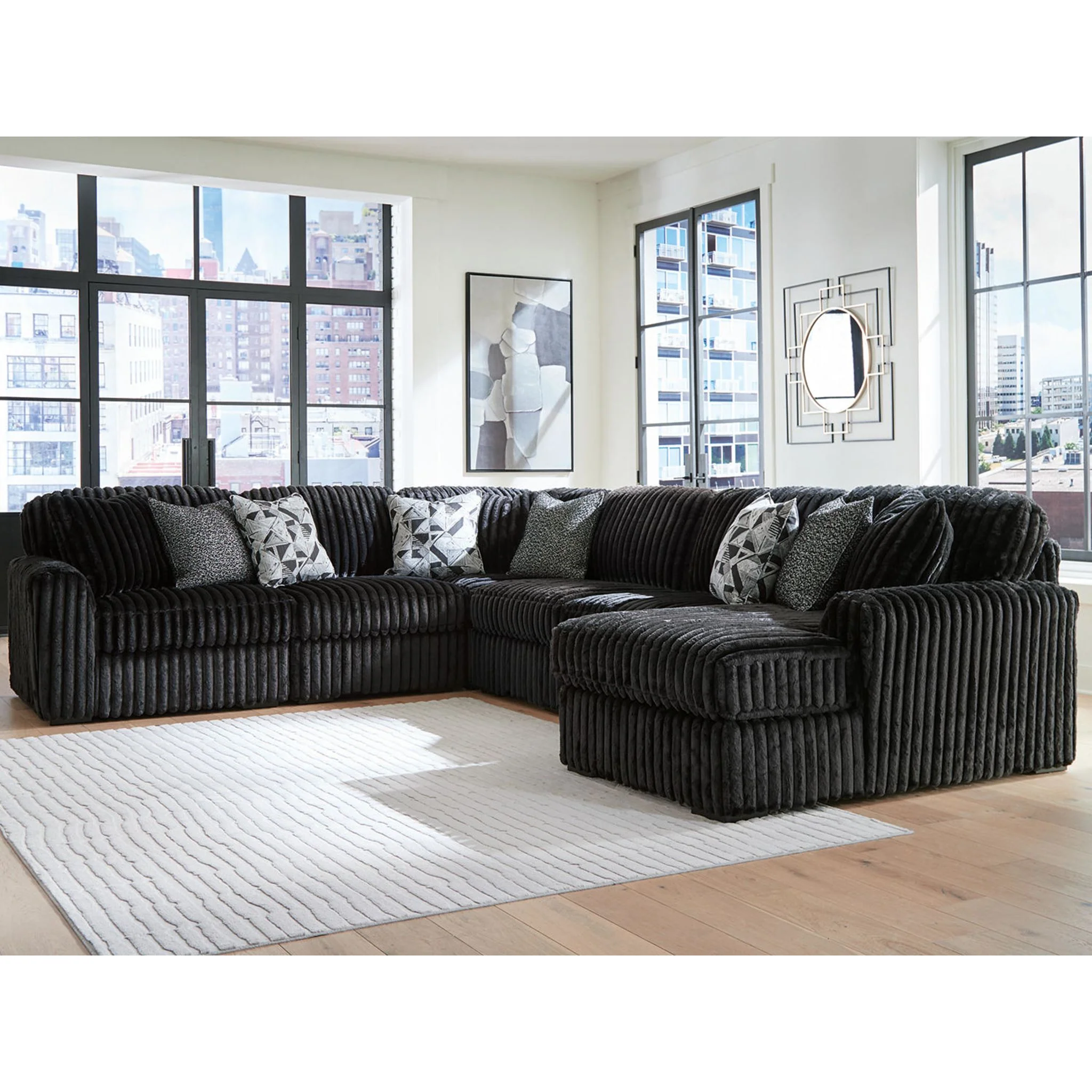 Midnight-Madness 6 Piece Sectional with Chaise - Image 7