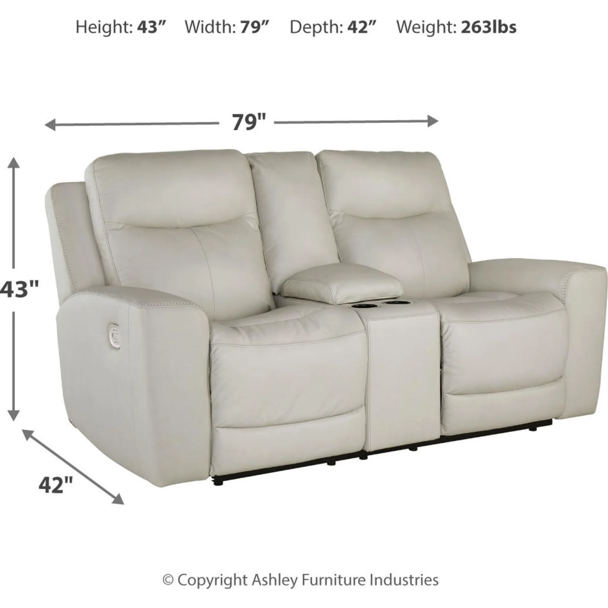 Mindanao Power Reclining Love w/Console and Adj Headrest - Image 6