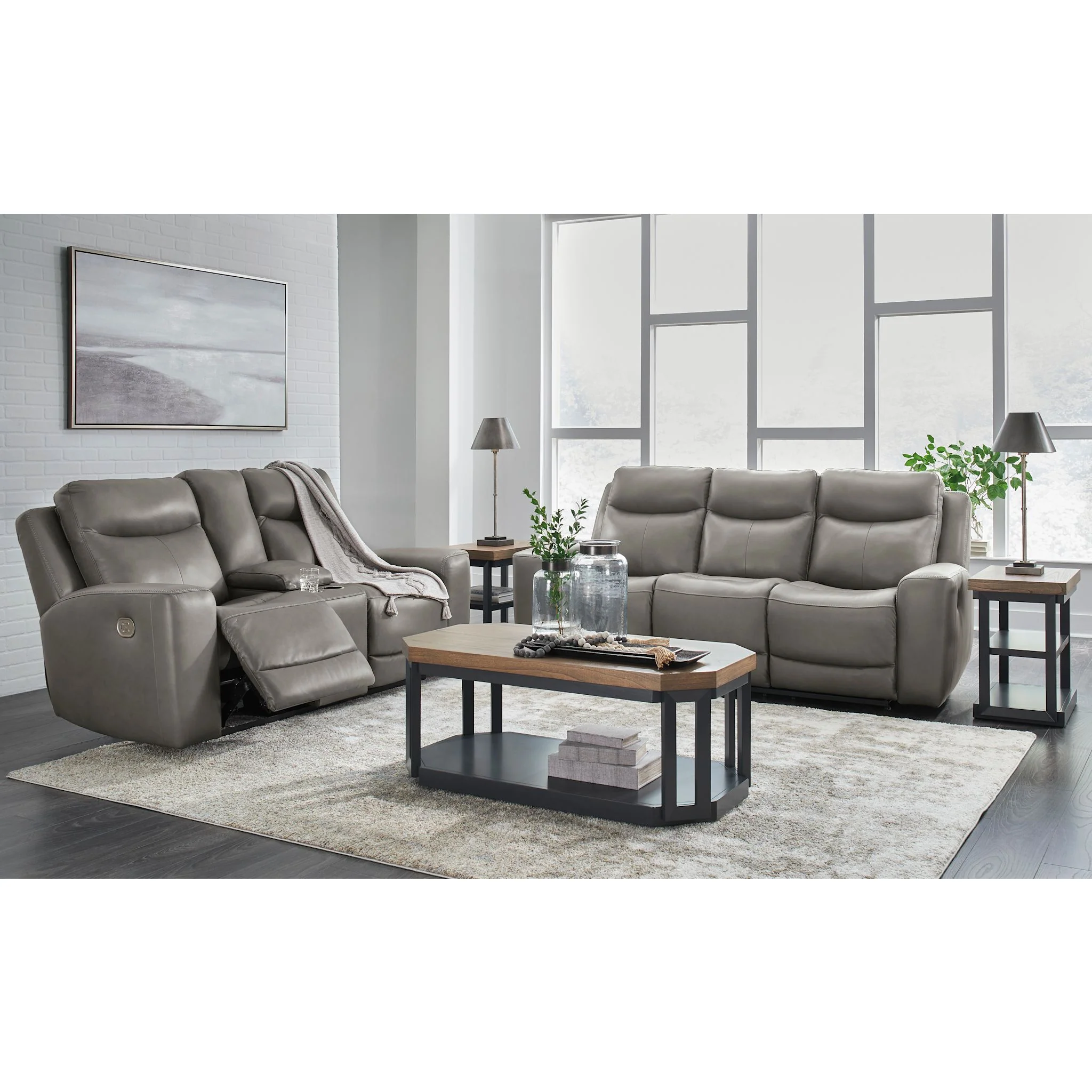 Mindanao Power Reclining Love w/Console and Adj Headrest - Image 5