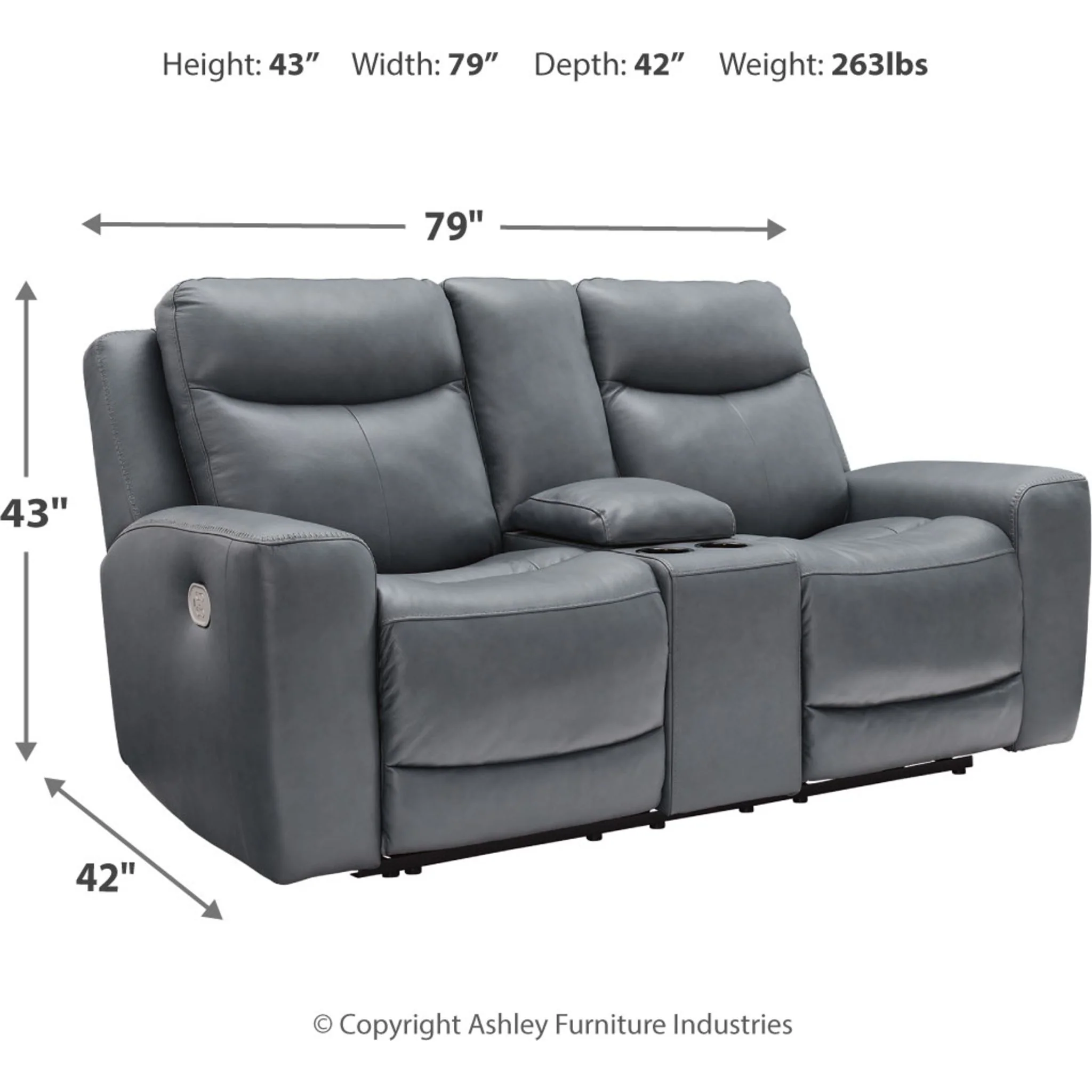 Mindanao Power Reclining Loveseat with Console and Adj Head - Image 41