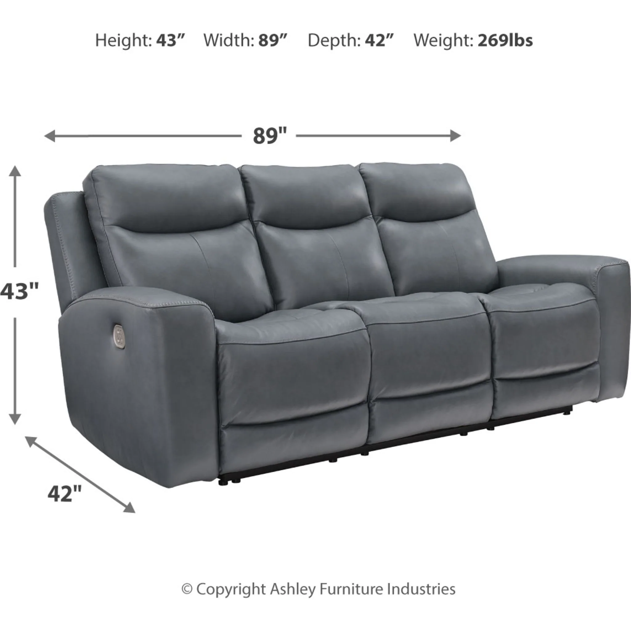 Mindanao Power Reclining Sofa with Adjustable Headrest - Image 34