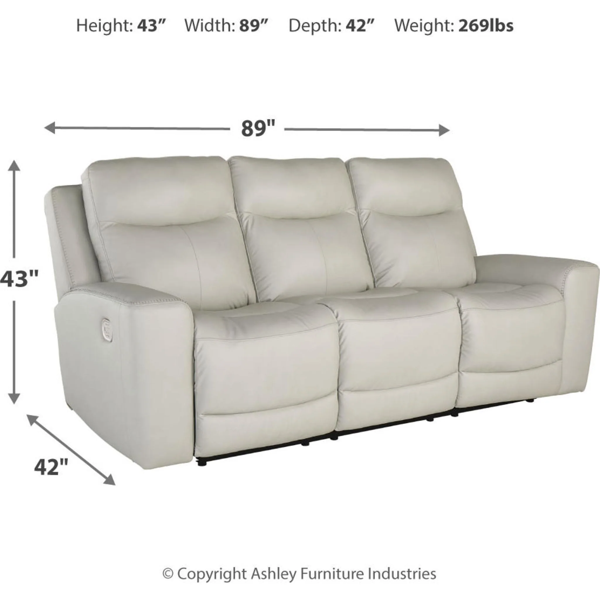 Mindanao Power Reclining Sofa with Adjustable Headrest - Image 15