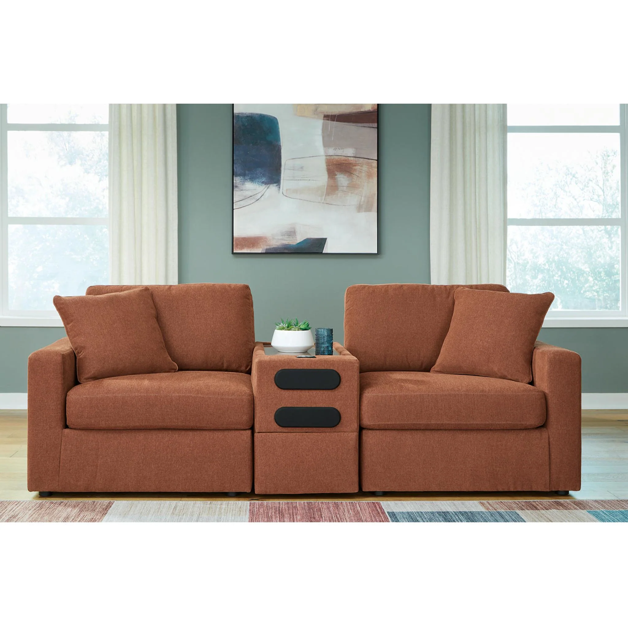 Modmax 3 Piece Modular Sectional with Audio Console - Image 2