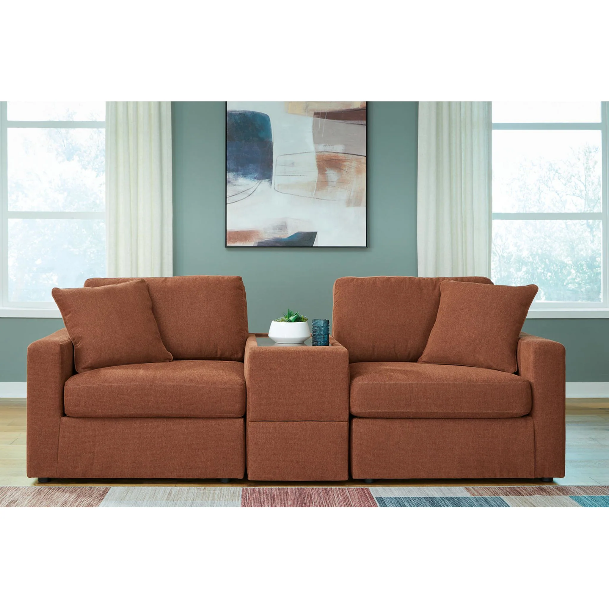Modmax 3 Piece Modular Sectional with Console - Image 24