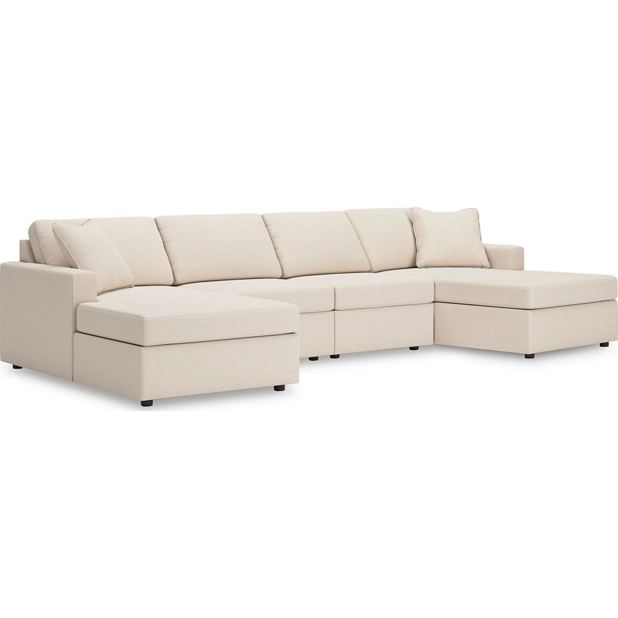 Modmax 4 Piece Modular Sectional with Double Chaise - Image 20