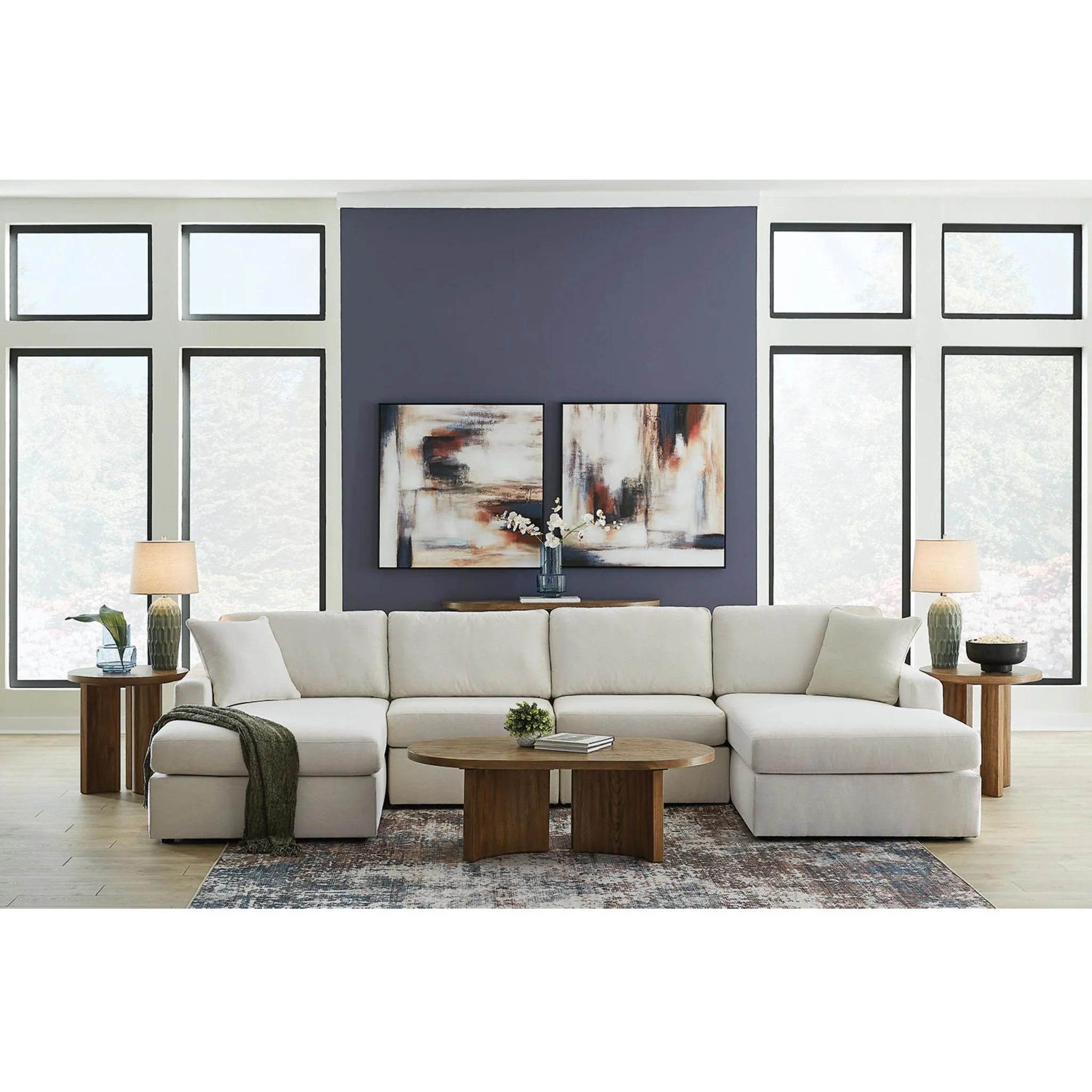 Modmax 4 Piece Modular Sectional with Double Chaise - Image 21