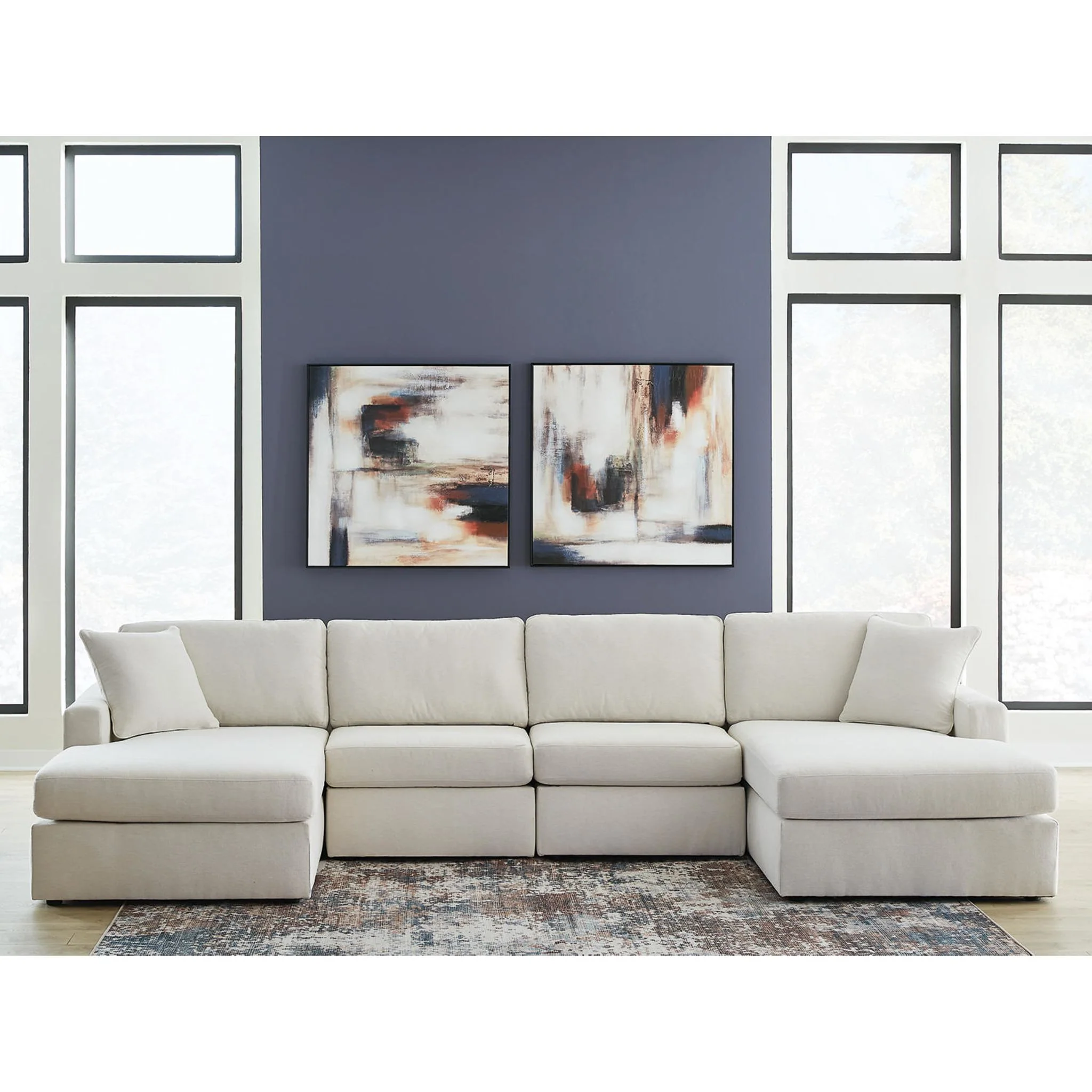 Modmax 4 Piece Modular Sectional with Double Chaise - Image 22