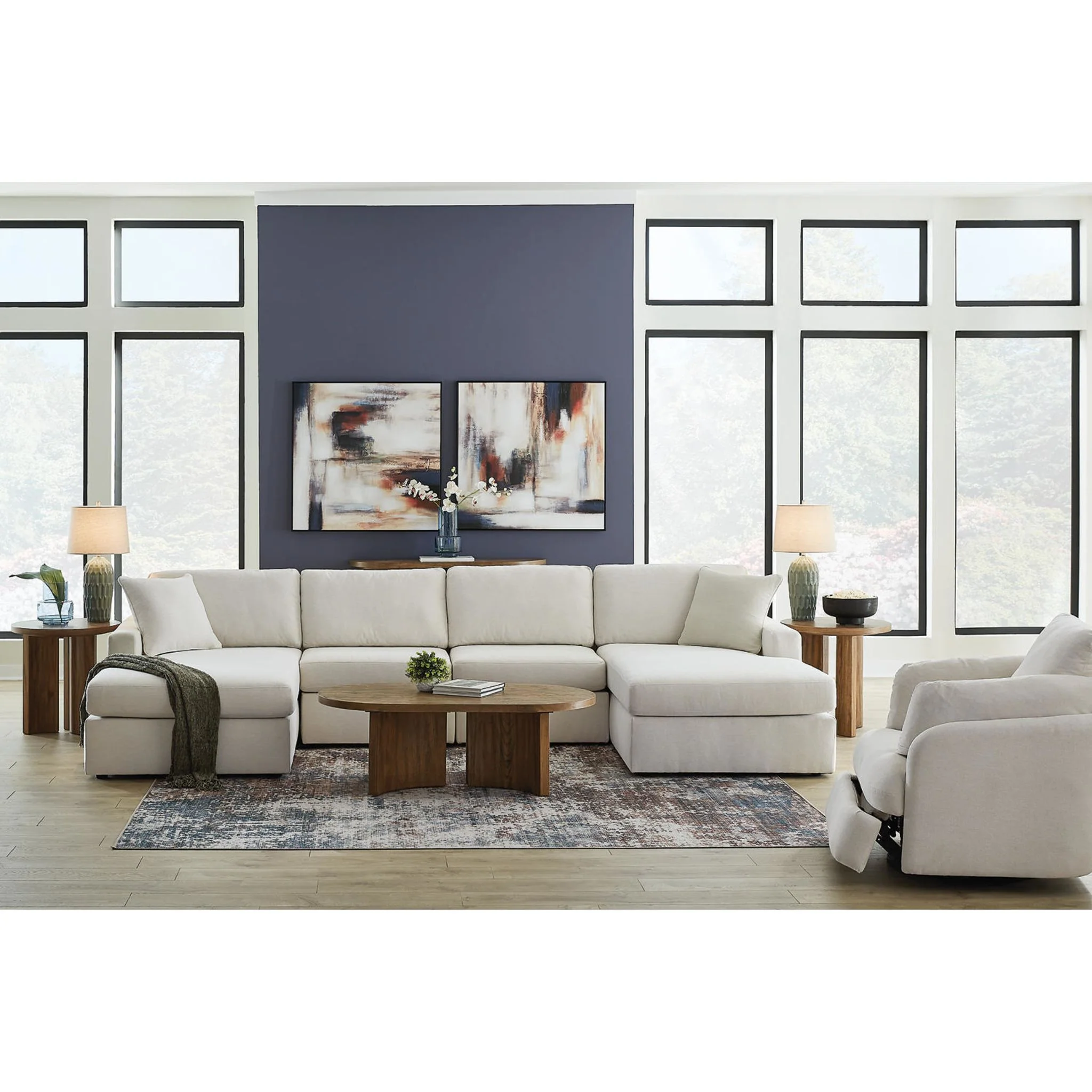 Modmax 4 Piece Modular Sectional with Double Chaise - Image 26