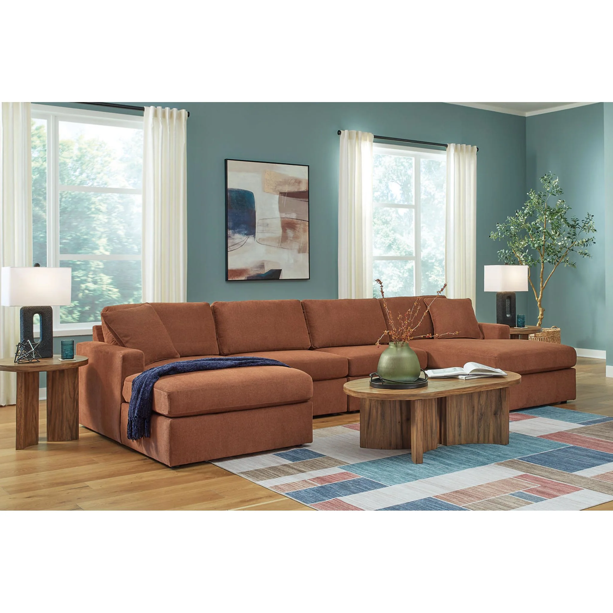 Modmax 4 Piece Modular Sectional with Double Chaise - Image 3