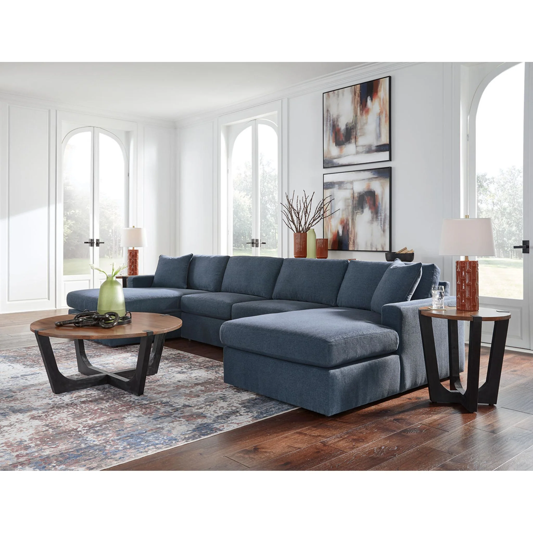 Modmax 4 Piece Modular Sectional with Double Chaise - Image 37