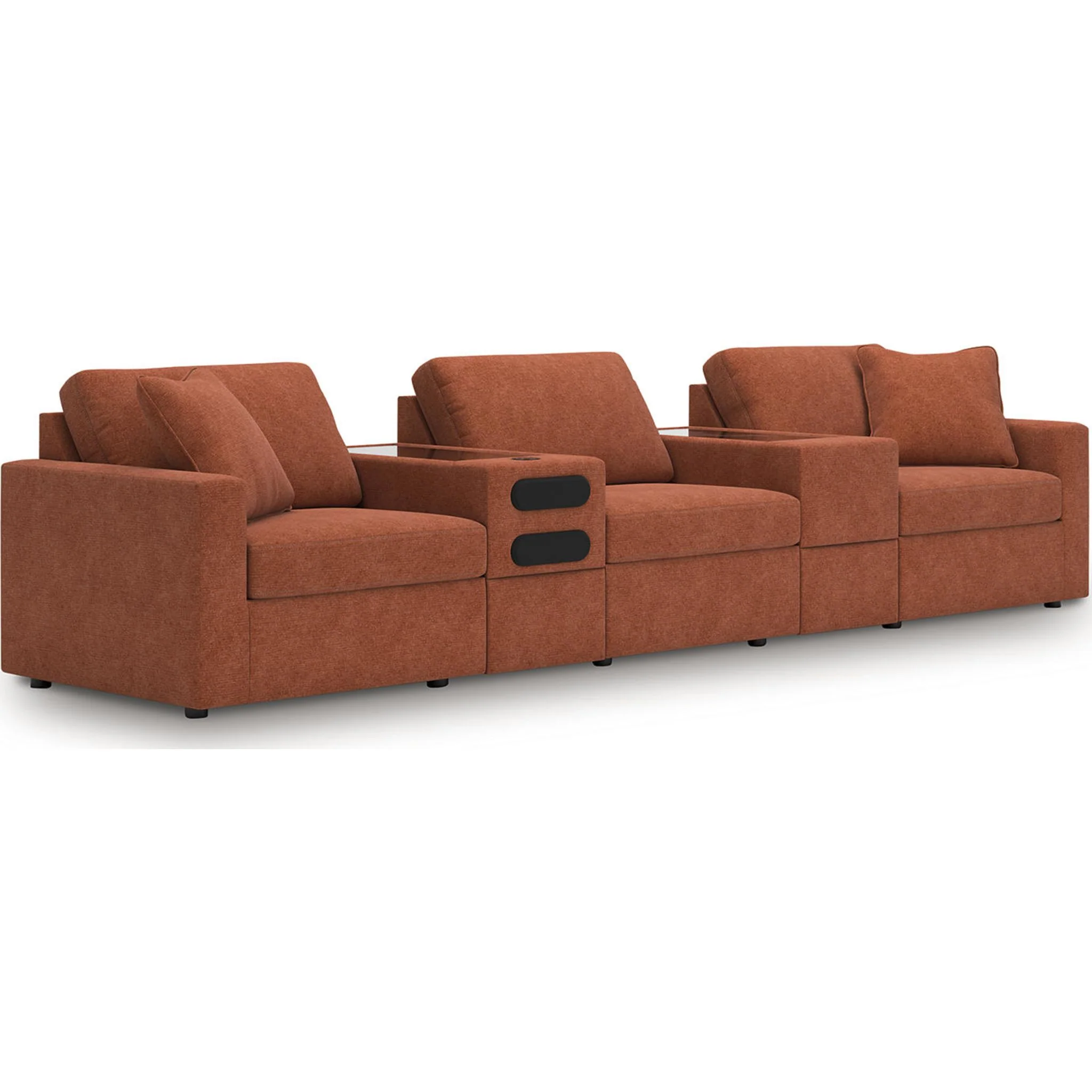 Modmax 5 Piece Modular Sectional with Audio and Storage Consoles - Image 2