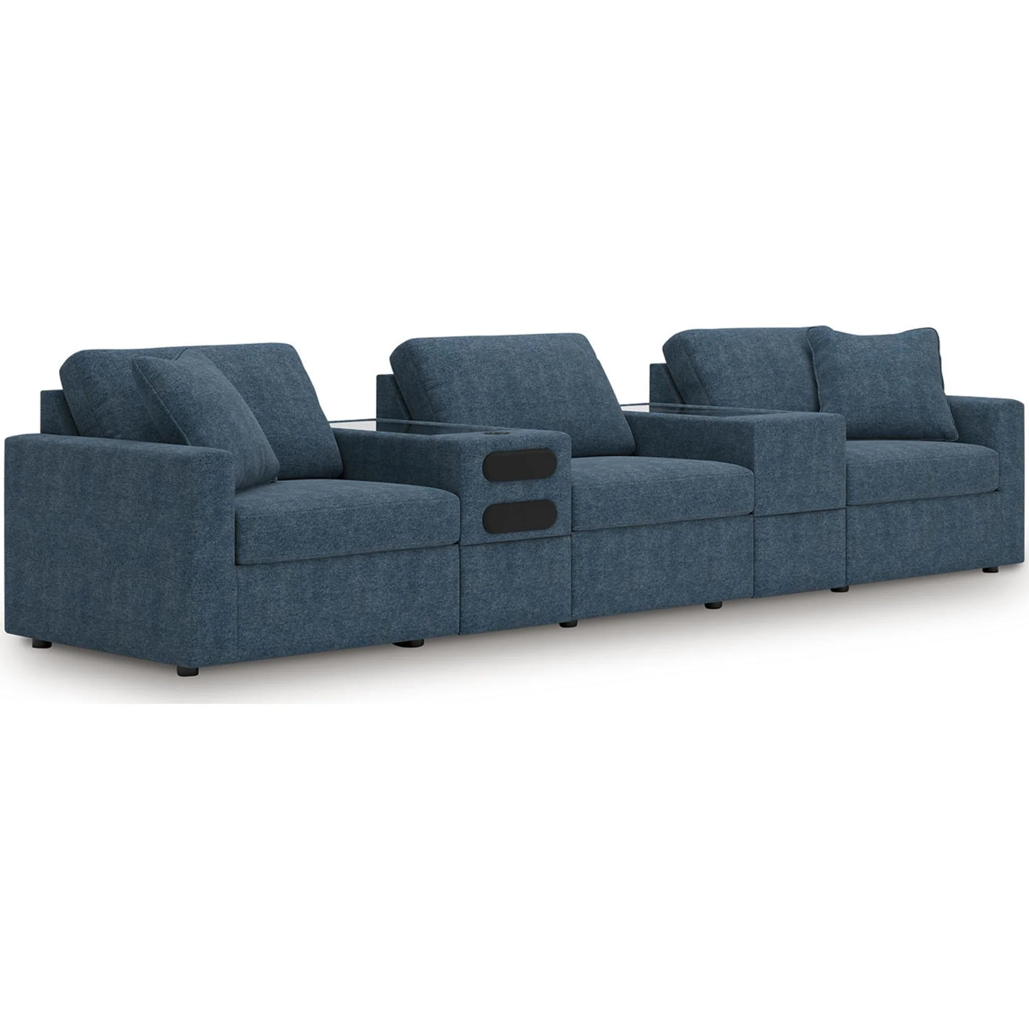 Modmax 5 Piece Modular Sectional with Audio and Storage Consoles - Image 73