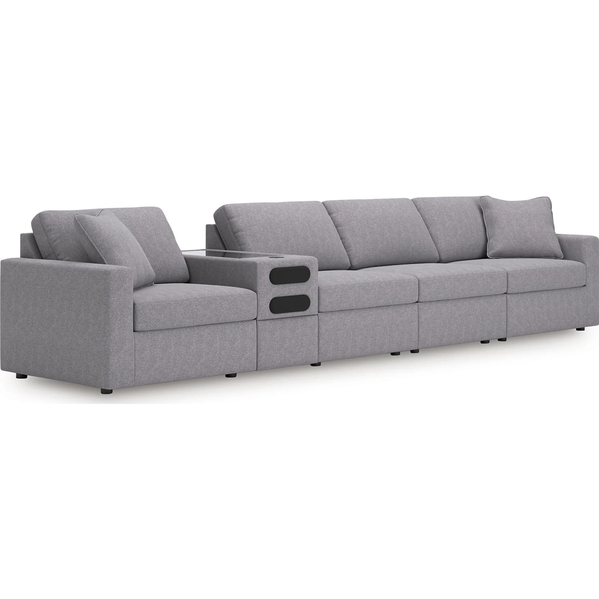 Modmax 5 Piece Modular Sectional with Audio Console - Image 46