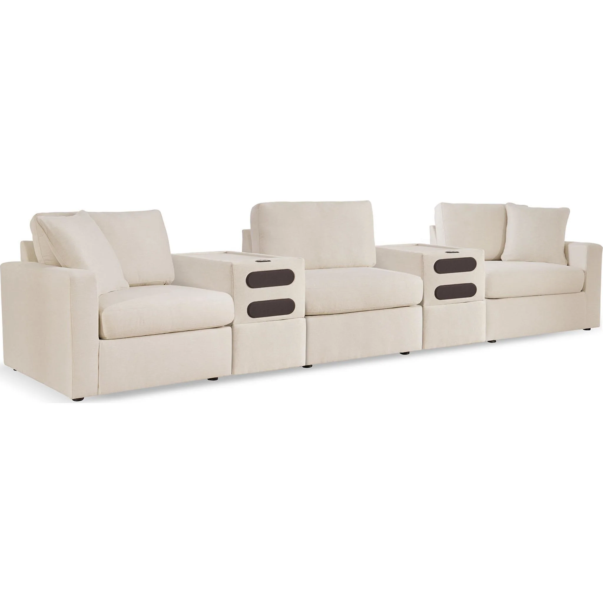 Modmax 5 Piece Modular Sectional with Audio Consoles - Image 16